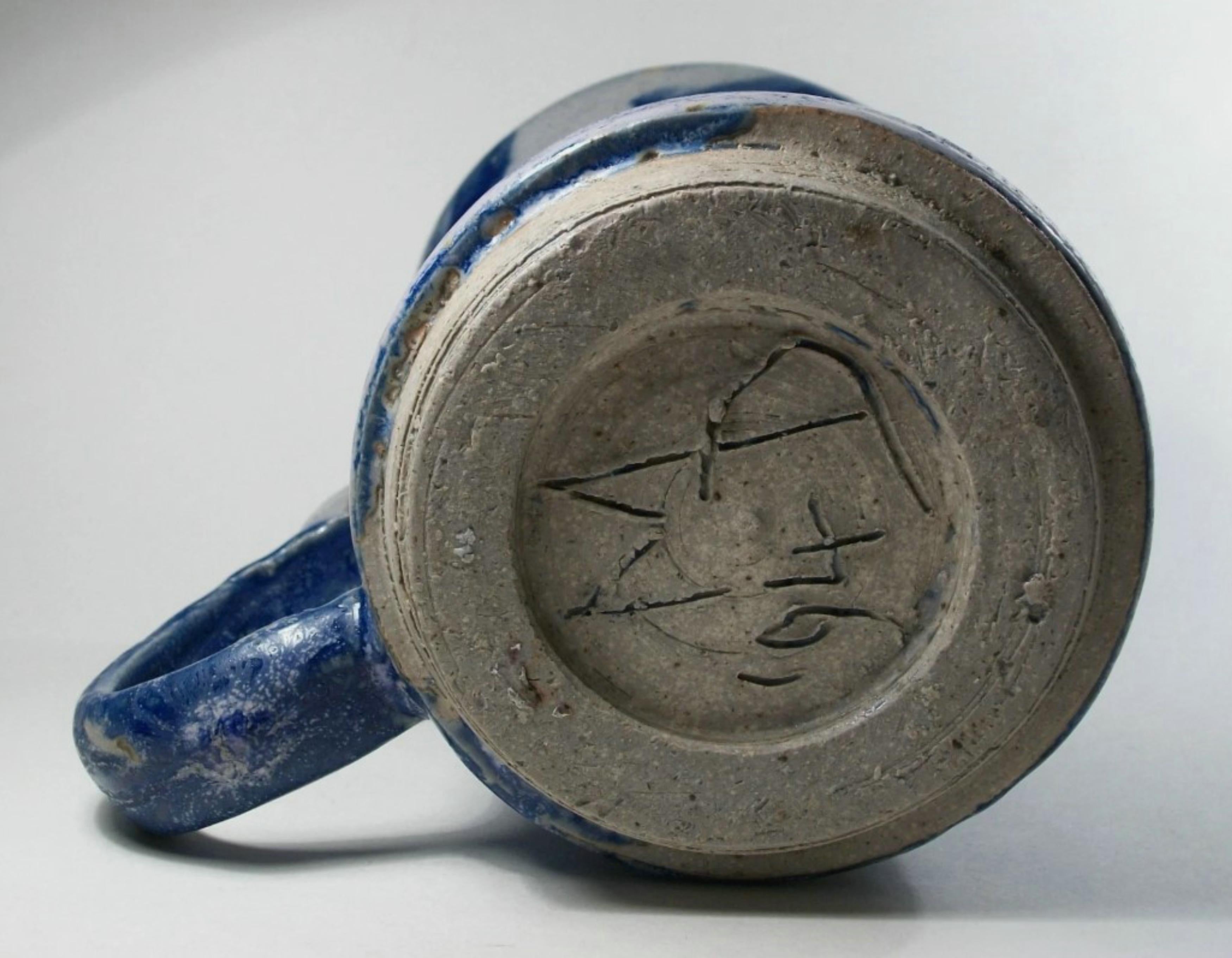 Studio Pottery Glazed Stoneware Pitcher - Signed & Dated - Canada - Circa 1994 For Sale 1