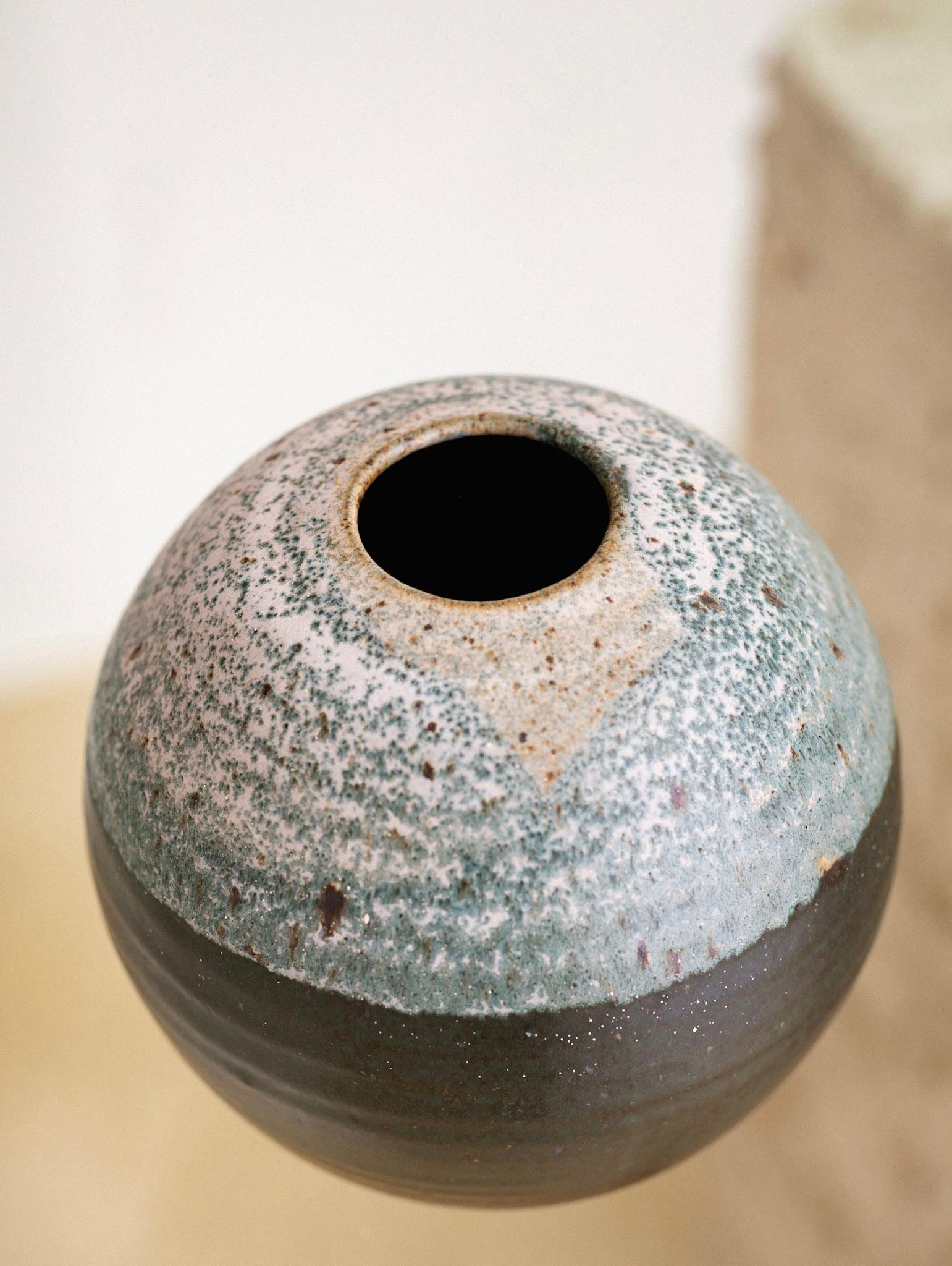 20th Century Studio Pottery Globe Form Vase For Sale