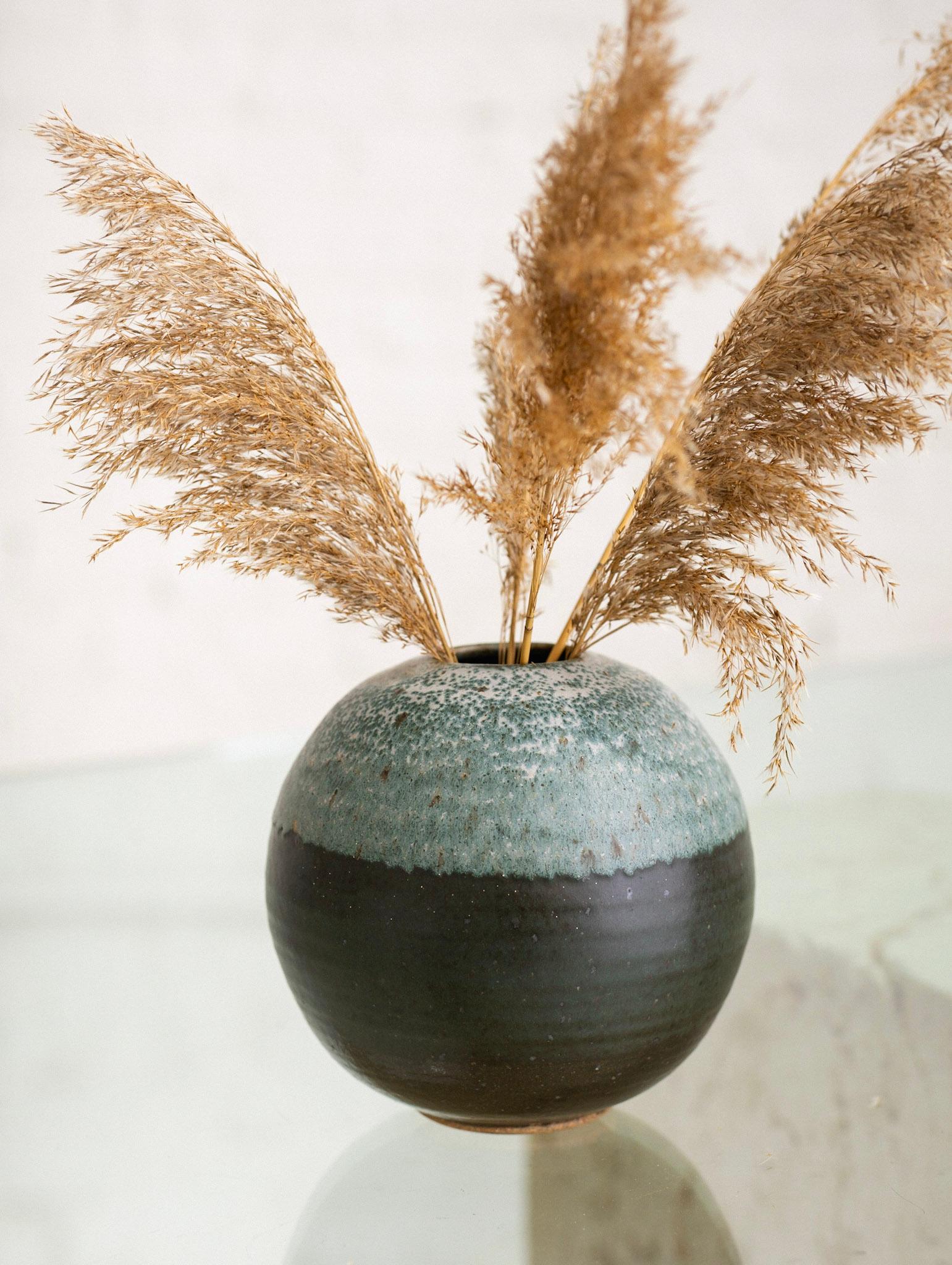 Studio Pottery Globe Form Vase For Sale 2