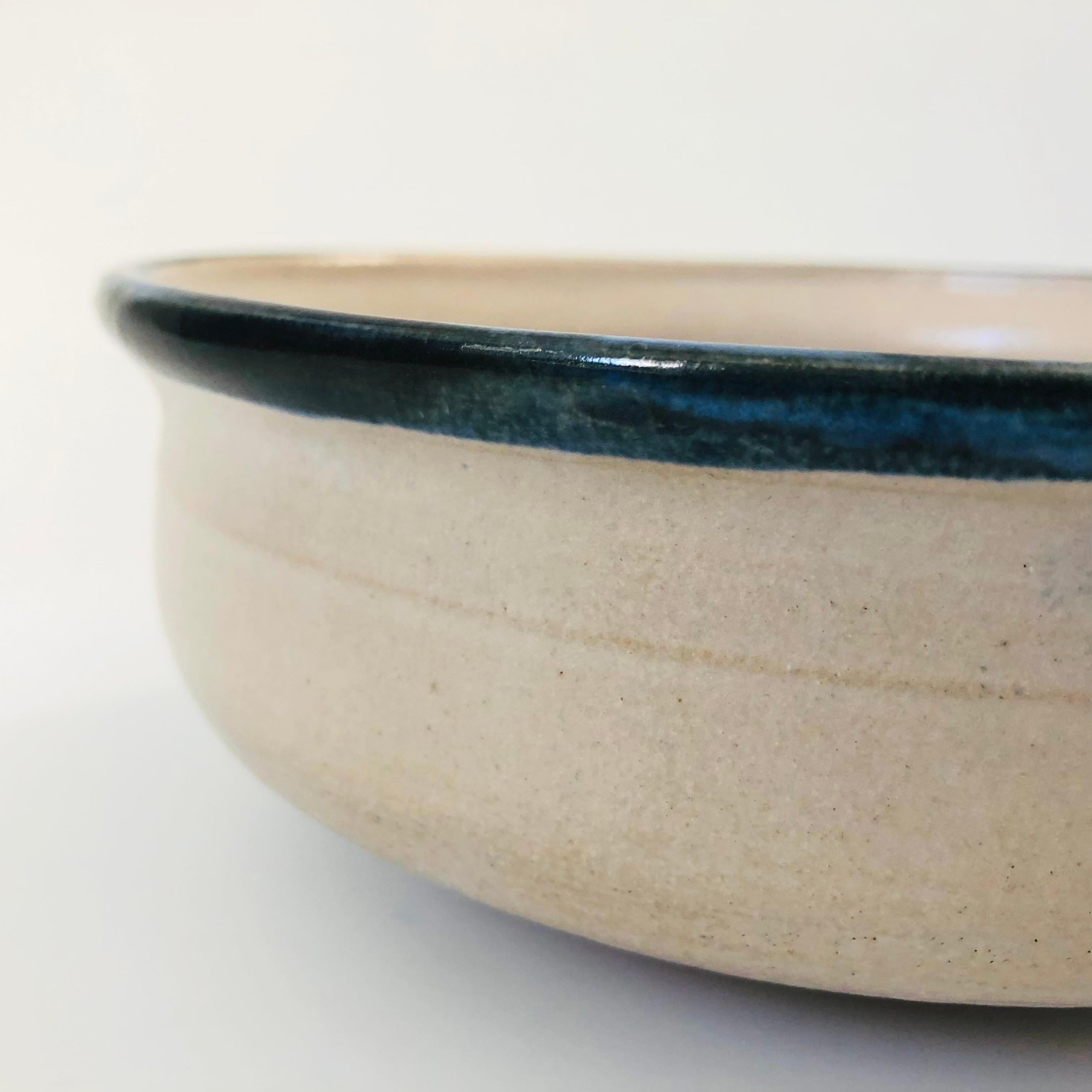 Studio Pottery Iris Bowl In Good Condition For Sale In Vallejo, CA
