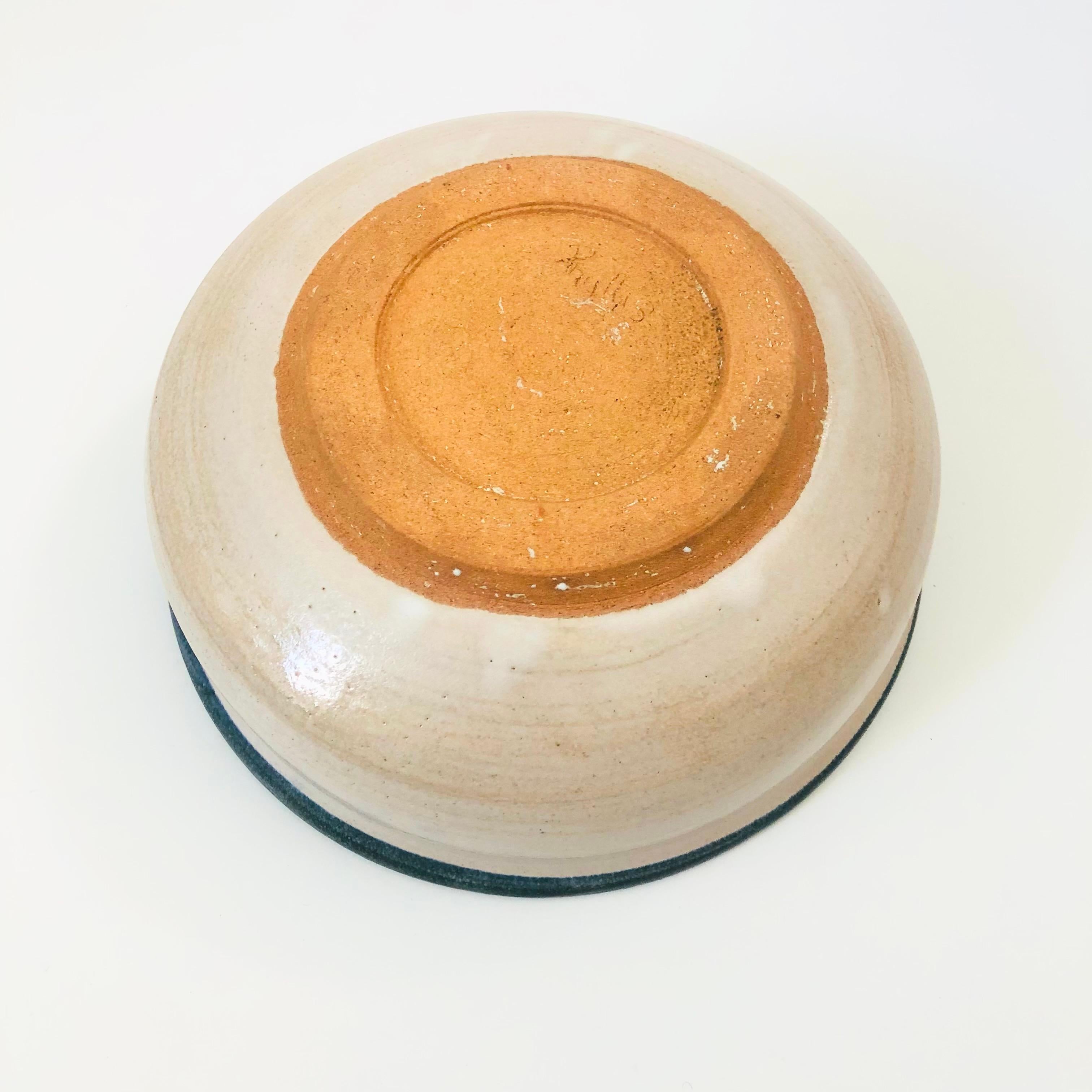 Studio Pottery Iris Bowl For Sale 1