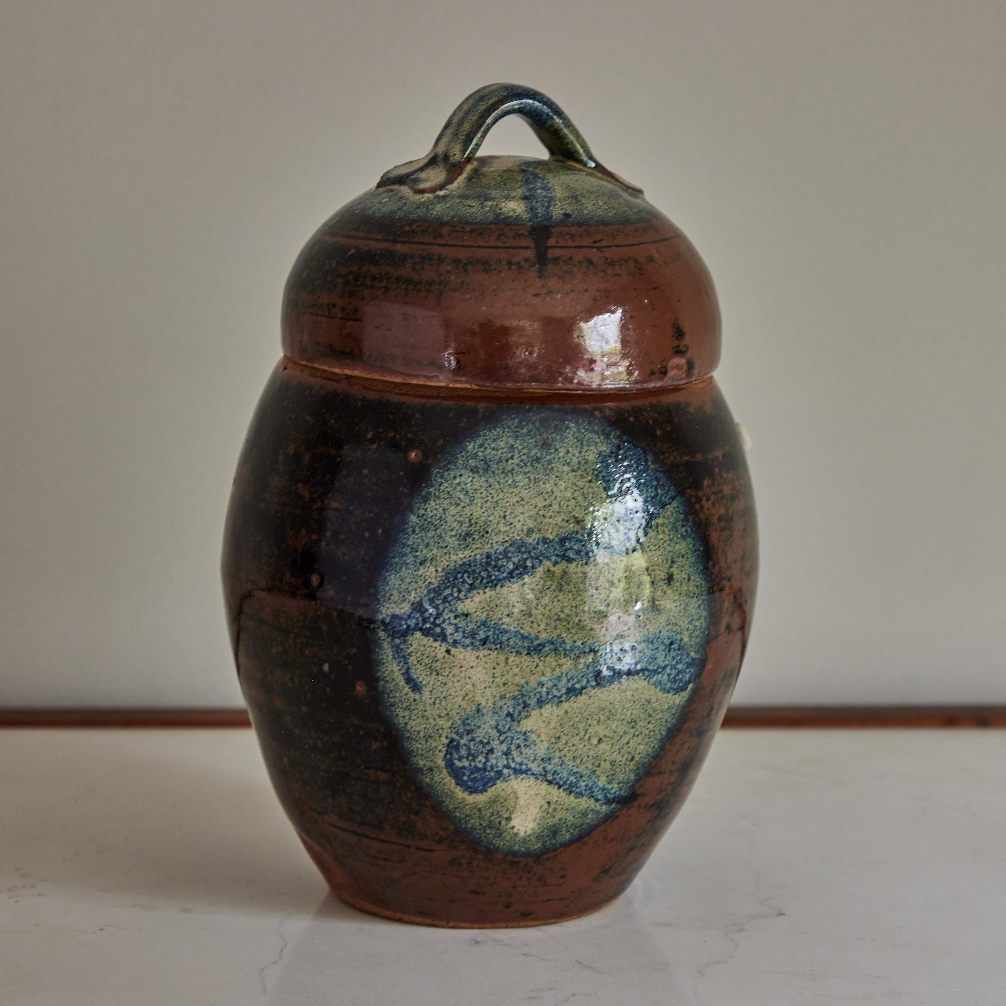 Studio Pottery Jar with Lid 1