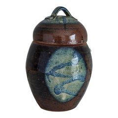 Vintage Studio Pottery Jar with Lid