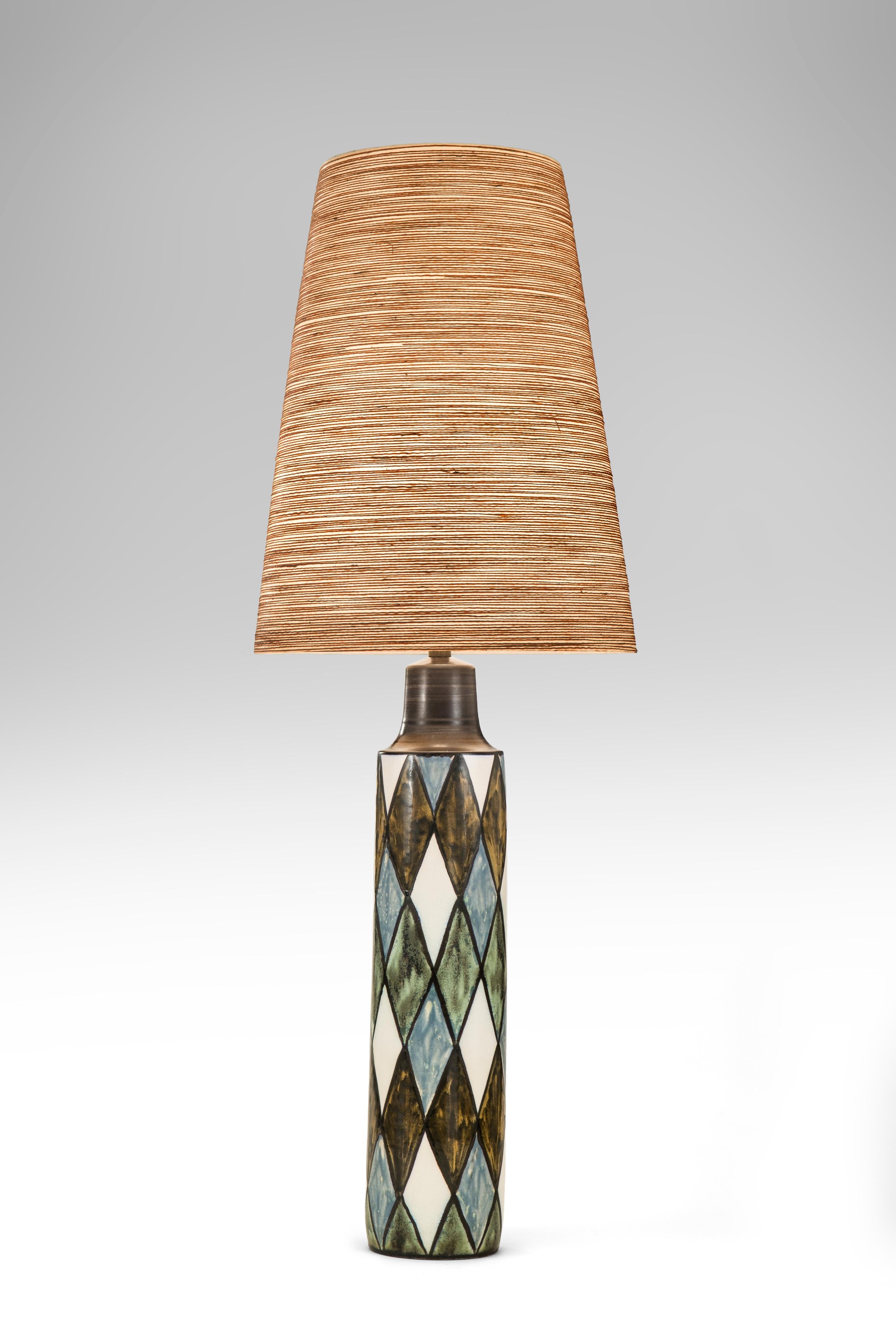 Studio Pottery Lamp, Signed Lotte In Good Condition For Sale In New York, NY