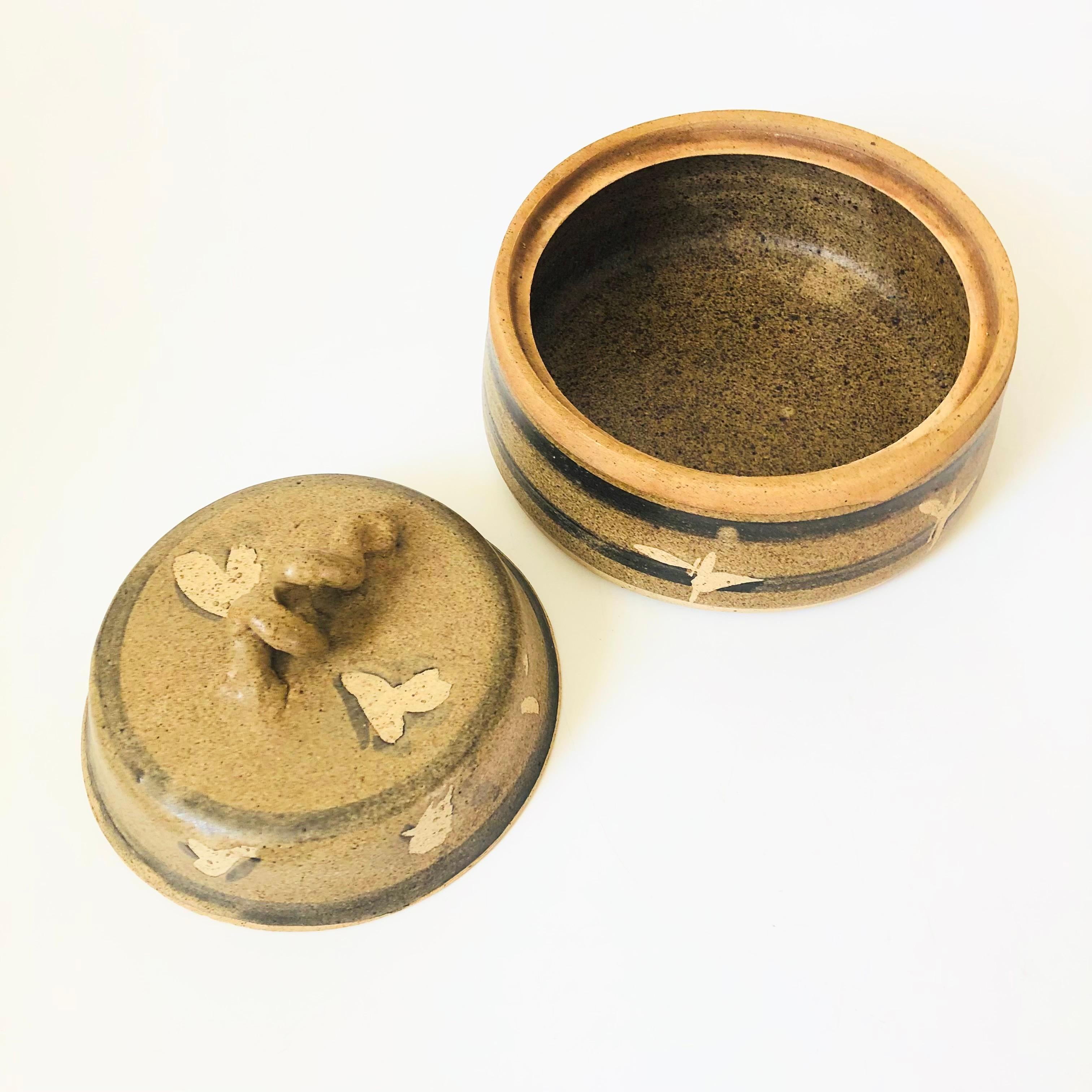 20th Century Studio Pottery Lidded Serving Bowl For Sale