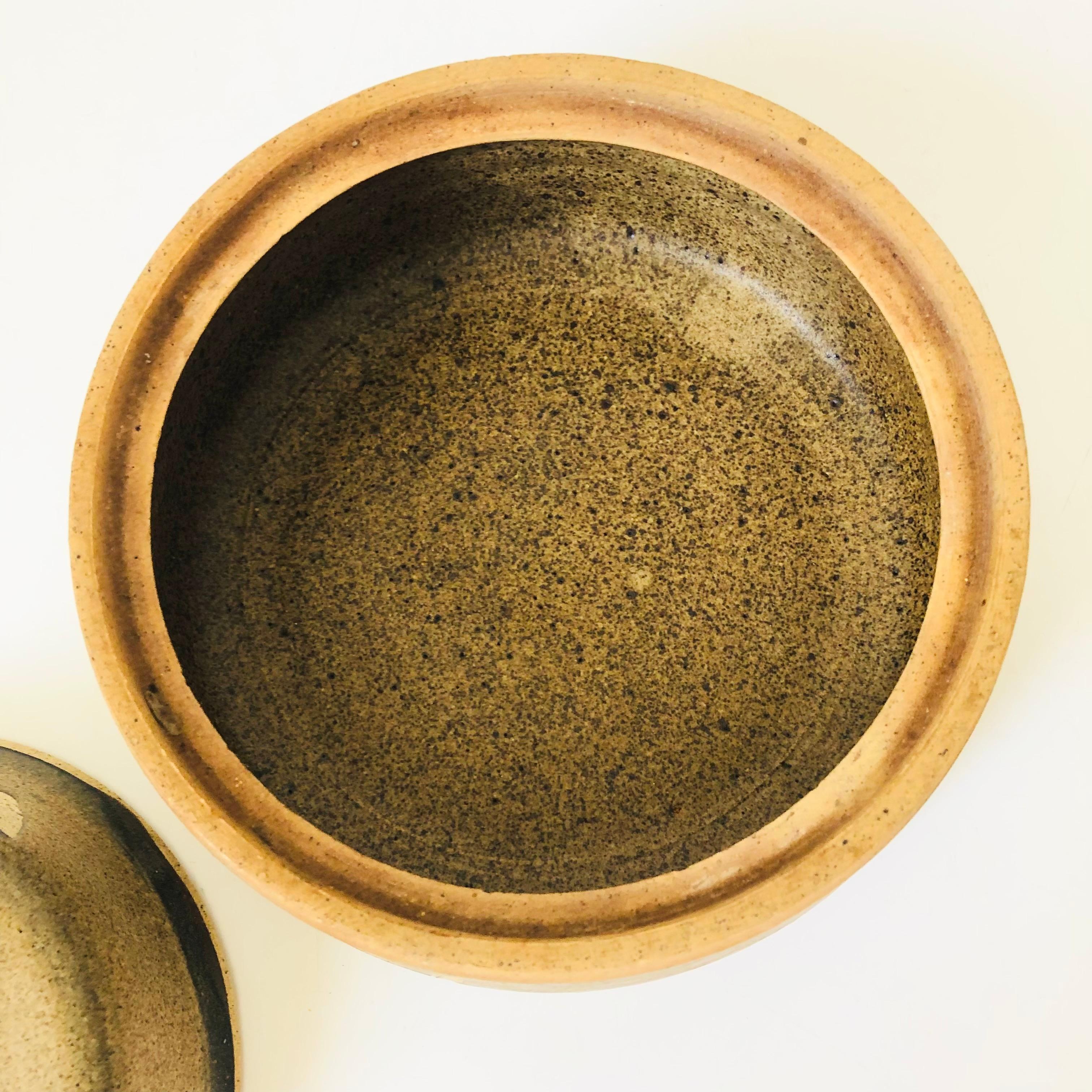 Studio Pottery Lidded Serving Bowl For Sale 1