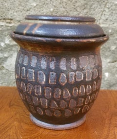 Studio Pottery Lidded Vessel by Herman Volz
