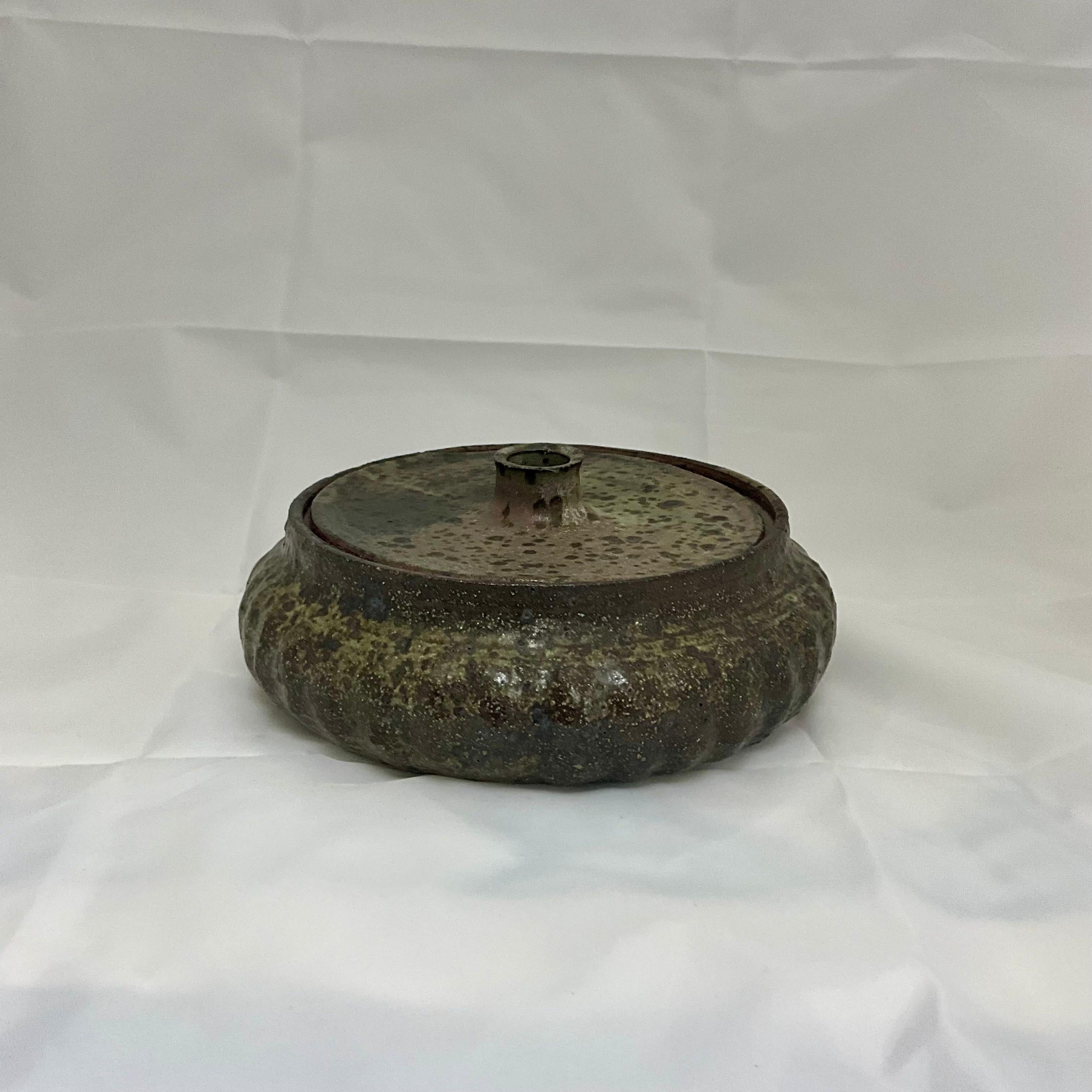 Mid-20th Century Studio  Pottery Mid 20th Century  Circular Lidded Box For Sale