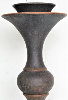 Studio Pottery Modernist Torchiere Candlestick by Harry Holl