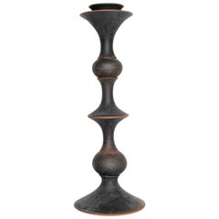 Studio Pottery Modernist Torchiere Candlestick by Harry Holl