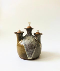 Studio Pottery Oil Lamp