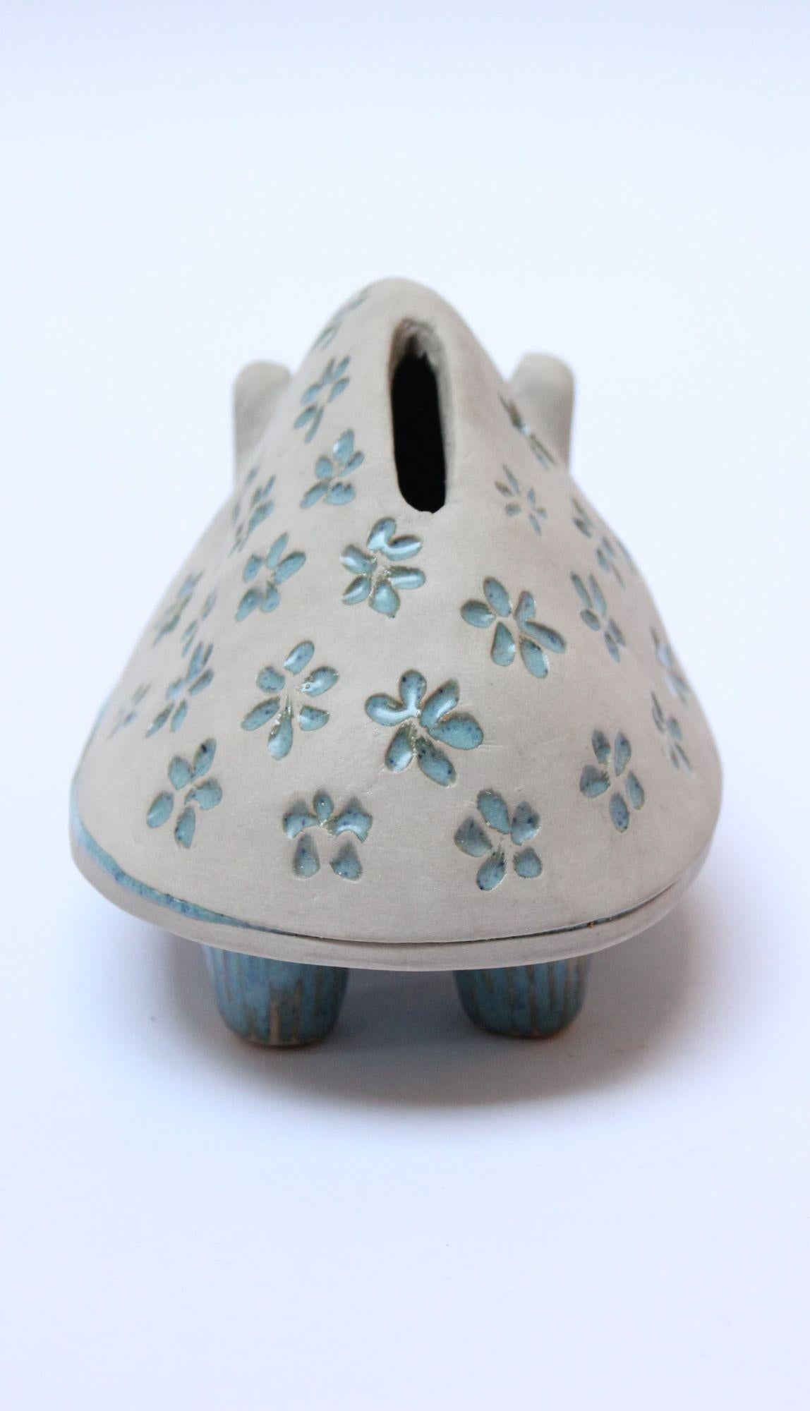 Mid-Century moderno Salvadanaio Studio Pottery di David Gil e Yusuke Aida per Bennington Potters in vendita