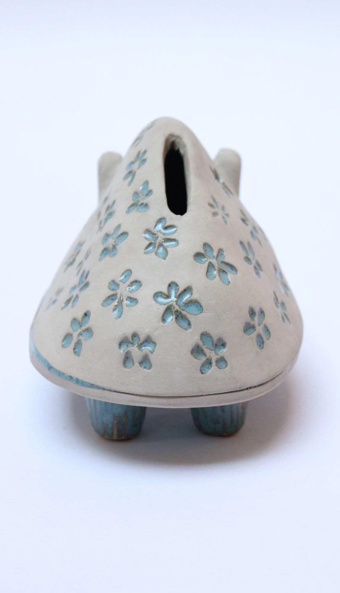 Mid-Century Modern Studio Pottery Piggy Bank by David Gil and Yusuke Aida for Bennington Potters For Sale