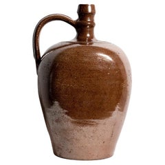 Studio Pottery, Pitcher jar with brown glaze