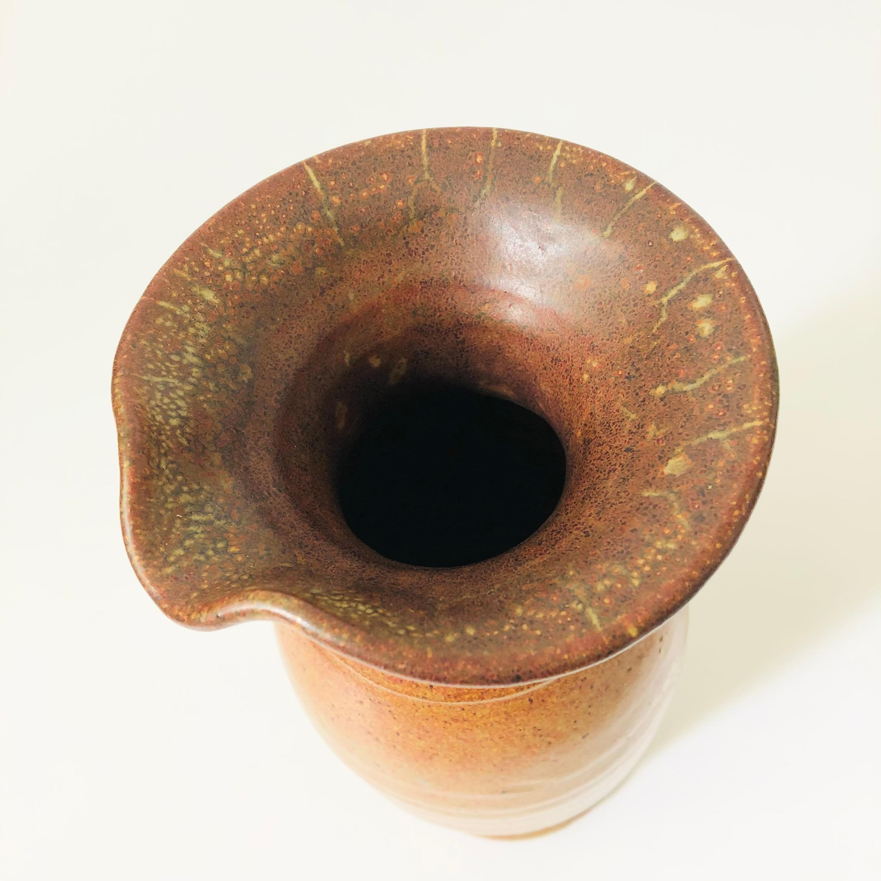 Studio Pottery Pitcher Vase For Sale 3