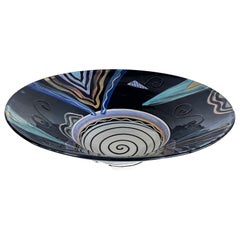 Studio Pottery Post Modern Abstract Centerpiece Bowl