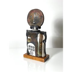 Studio Pottery Abstract Ceramic Cubist Figure Torso Sculpture by Doug DeLind