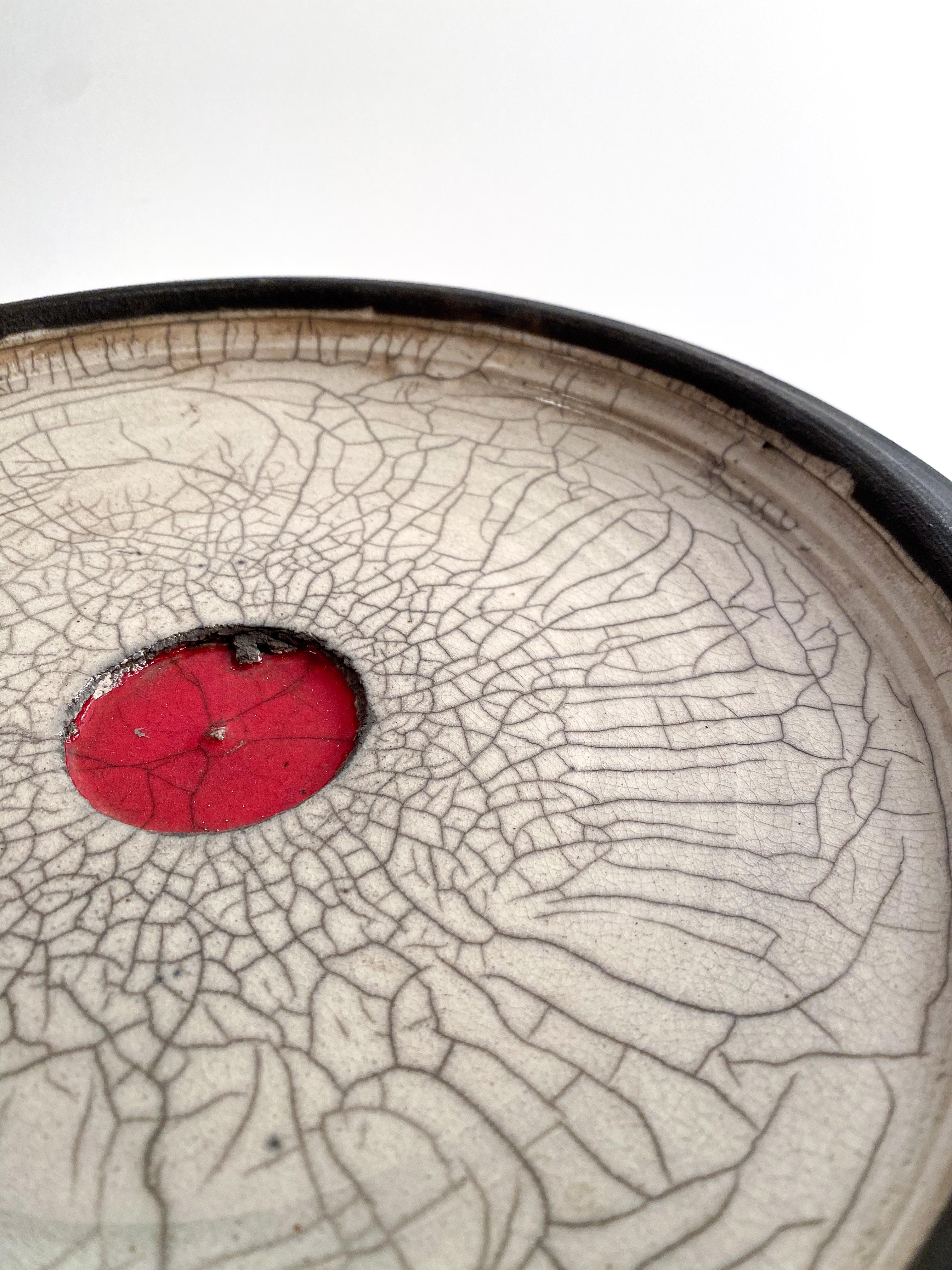Plato expositor Studio Pottery Raku Cerámico en venta