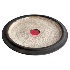 Retro Studio Pottery Raku Display Platter