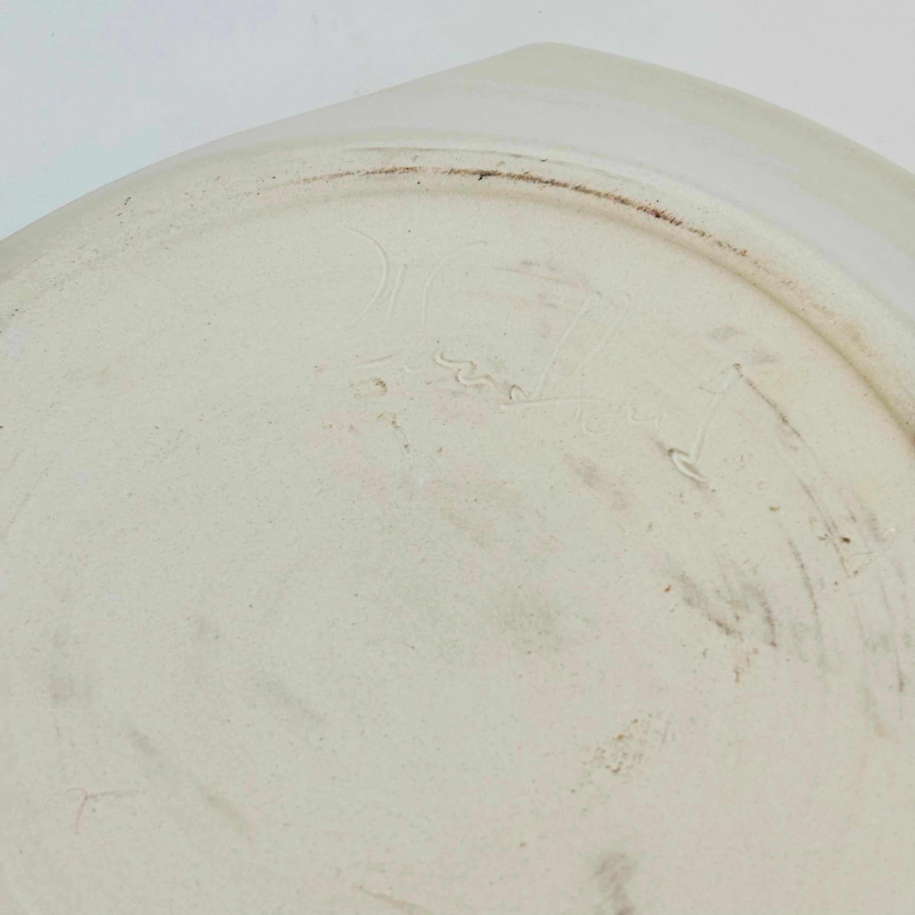Studio Pottery Serving Plate with Chopstick Rest For Sale 3