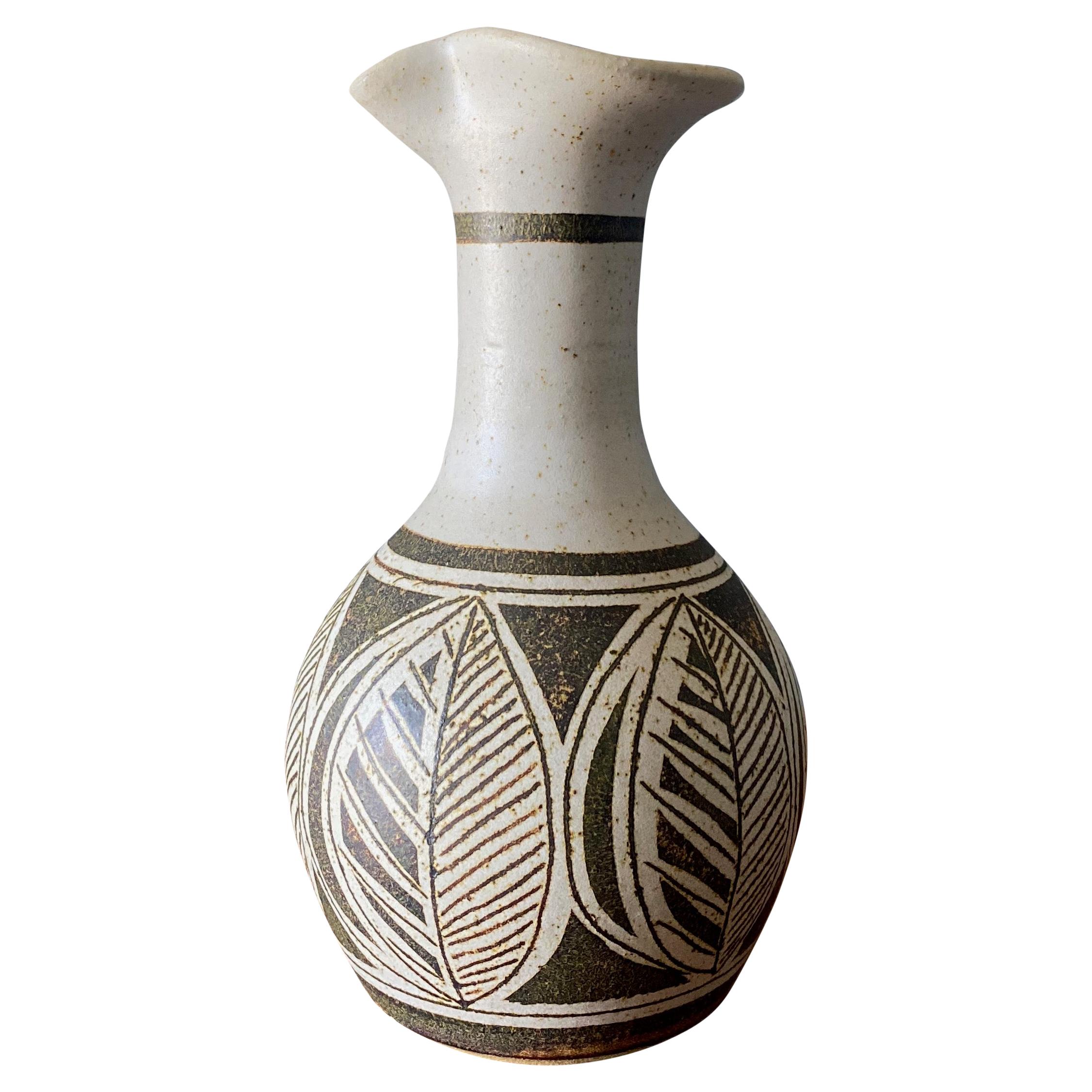 Tall Ceramic Pitcher by Jean Marais For Sale at 1stDibs