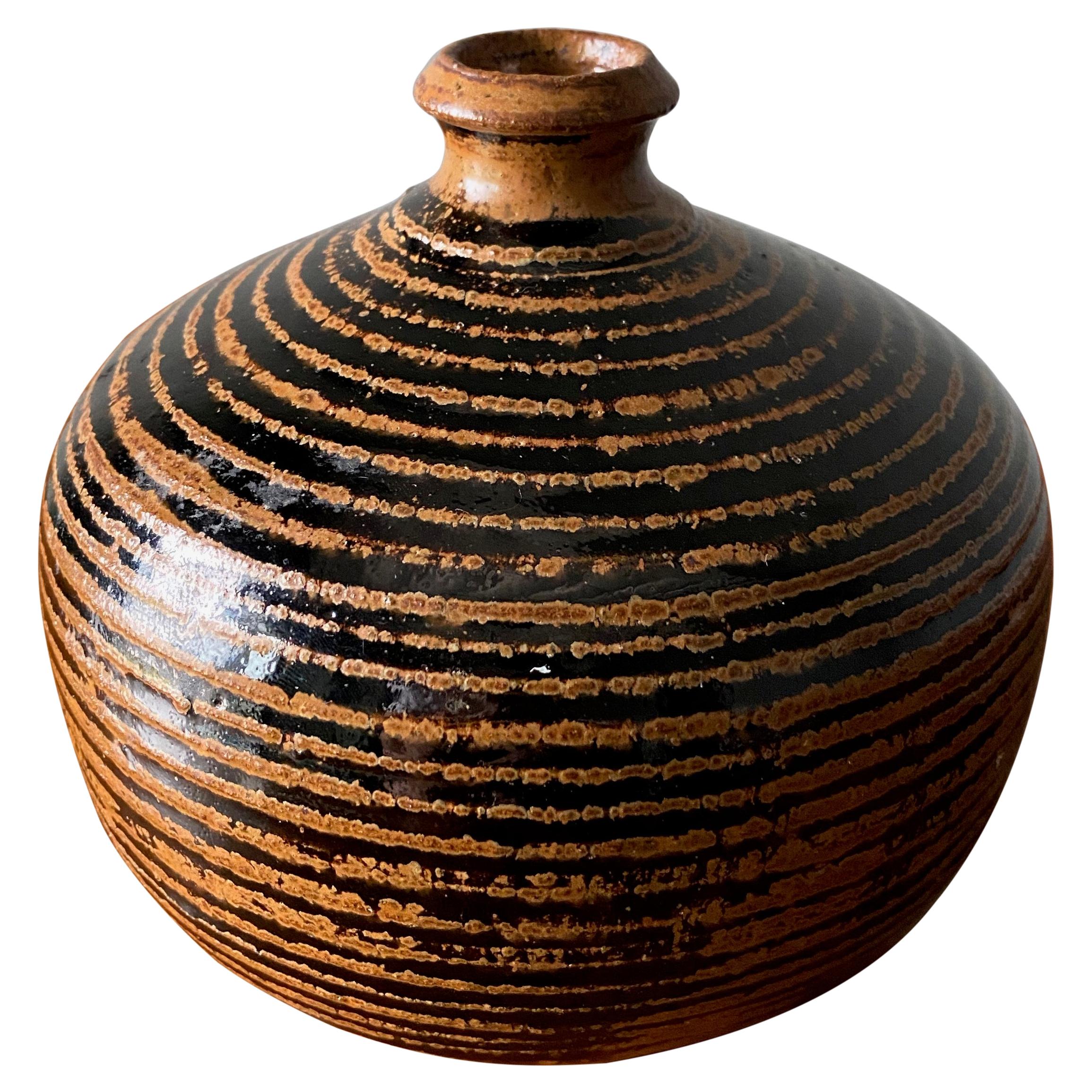 Studio Pottery Signed Ceramic Vase, circa 1965