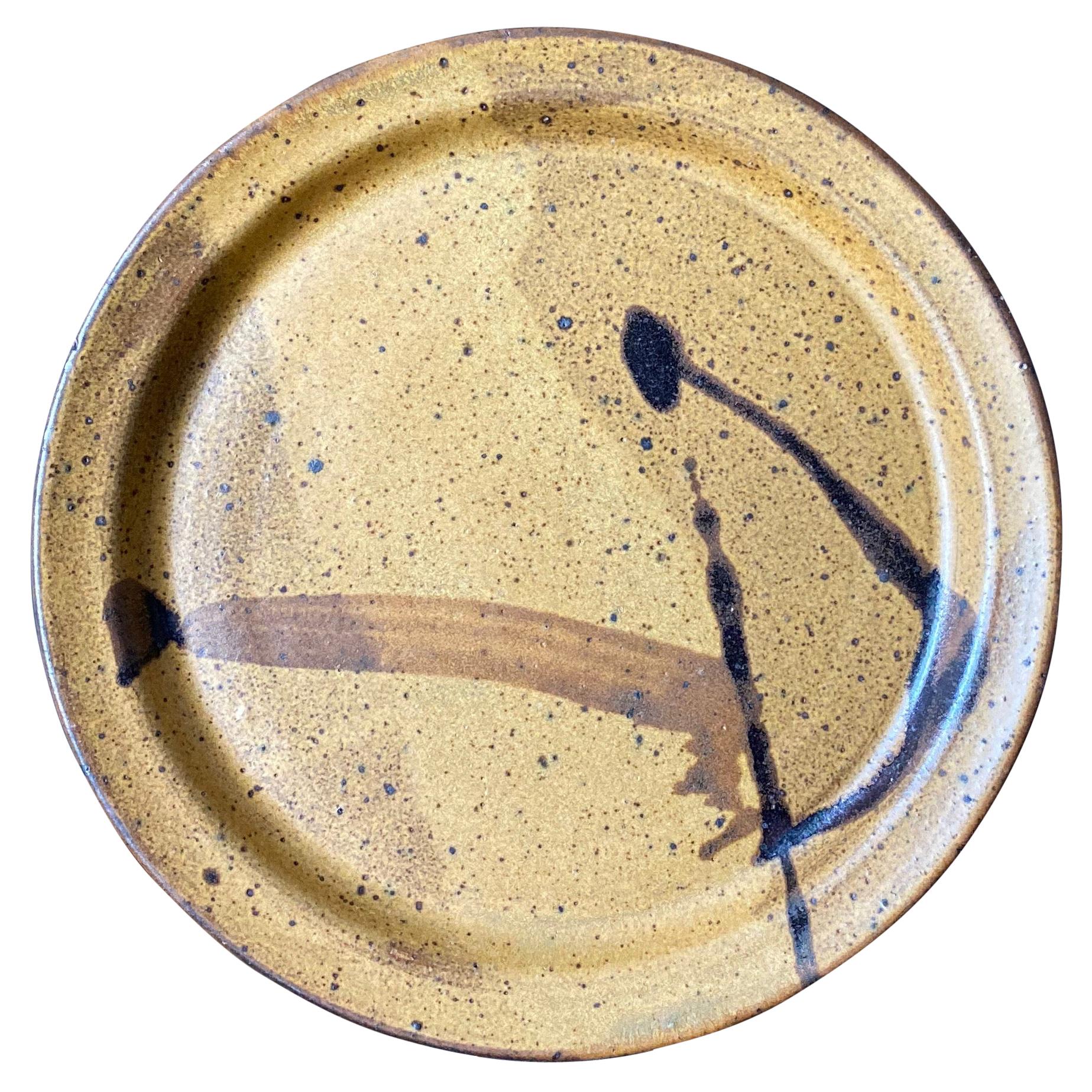 Studio Pottery Signed Charger, circa 1970 For Sale
