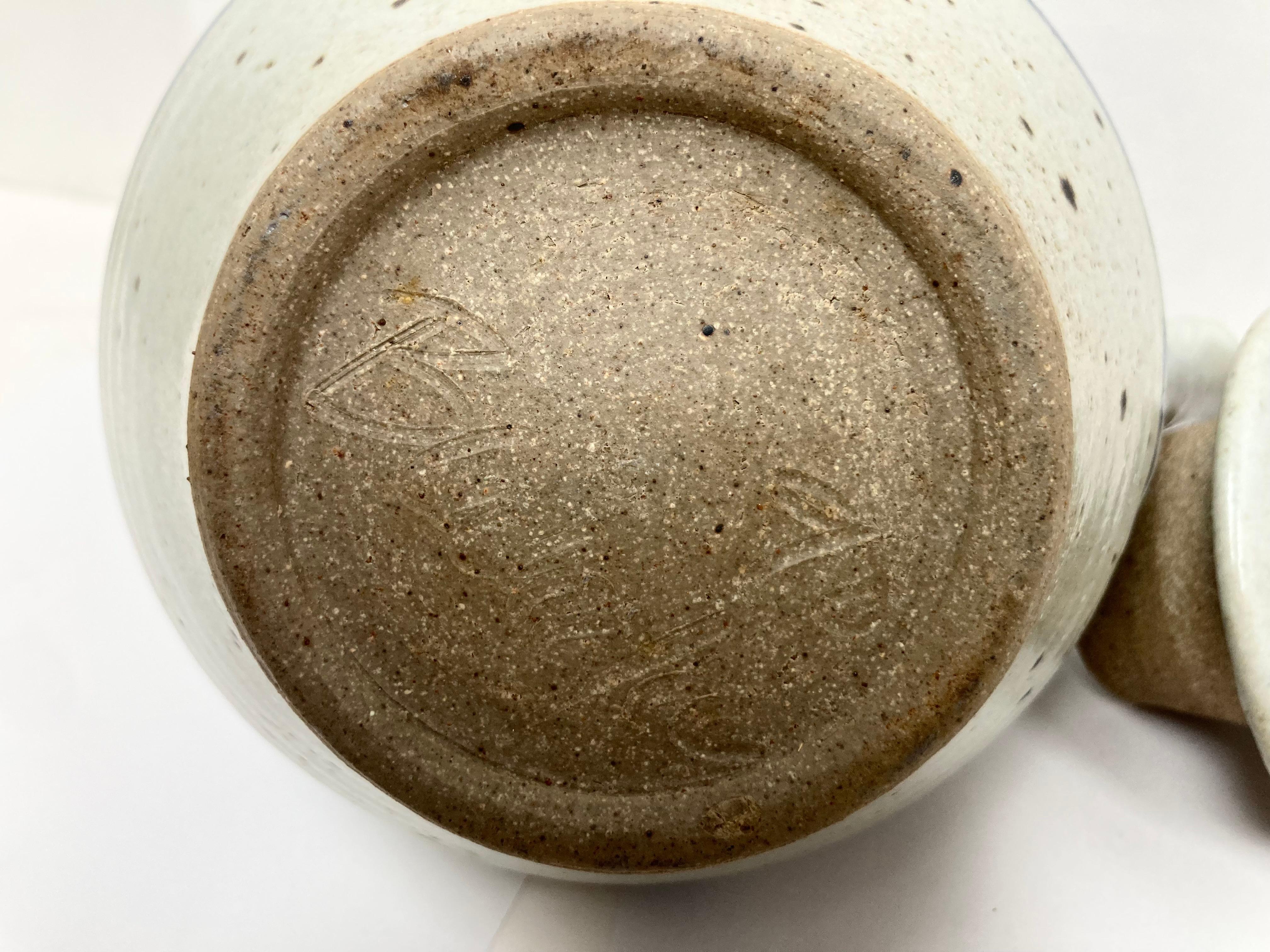 Glazed Studio Pottery Signed Tea Pot with Fine Form and Color For Sale