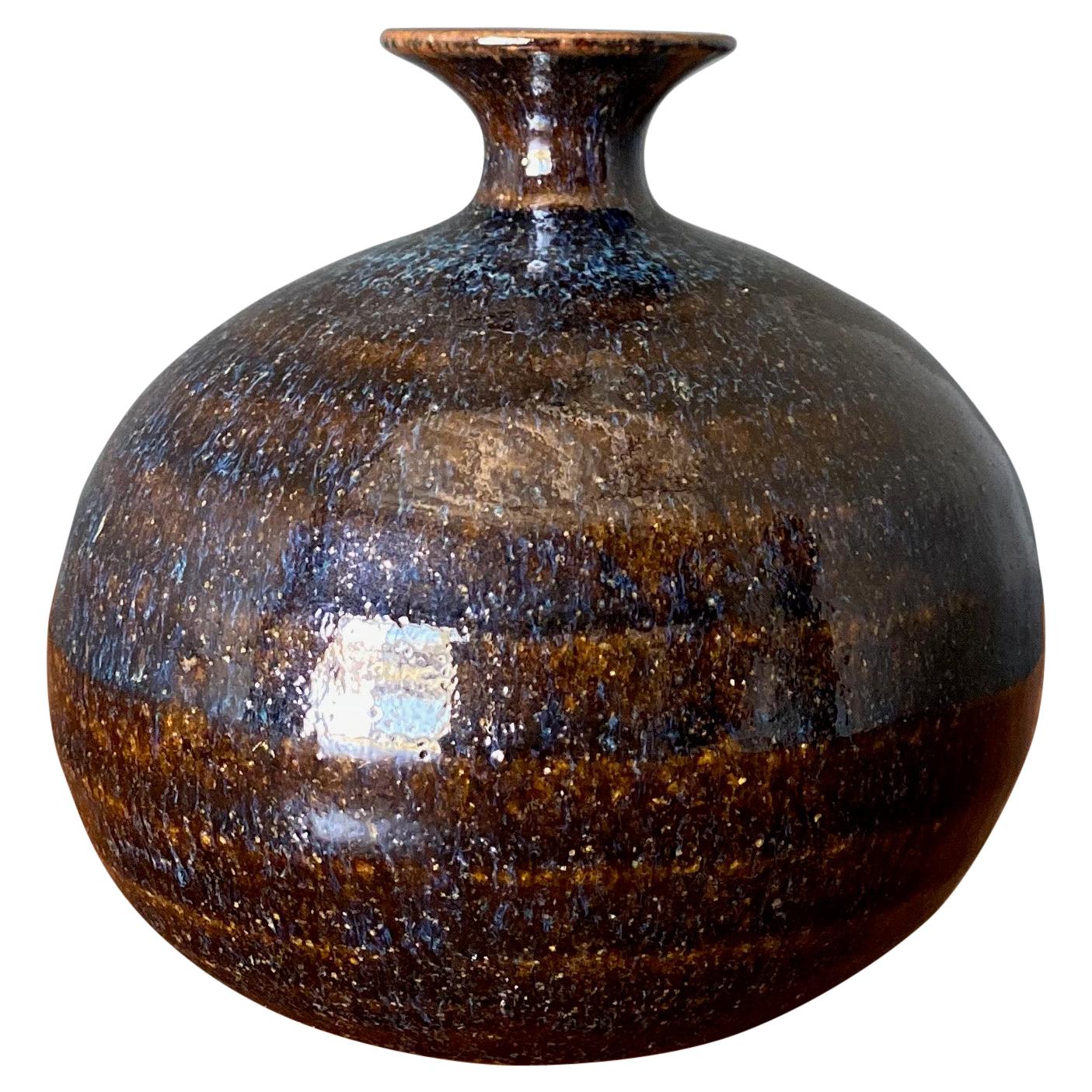 Studio Pottery Signed Vase, circa 1970 For Sale