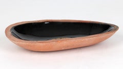 Studio Pottery Slipware Fish Decorated Terracotta Dish