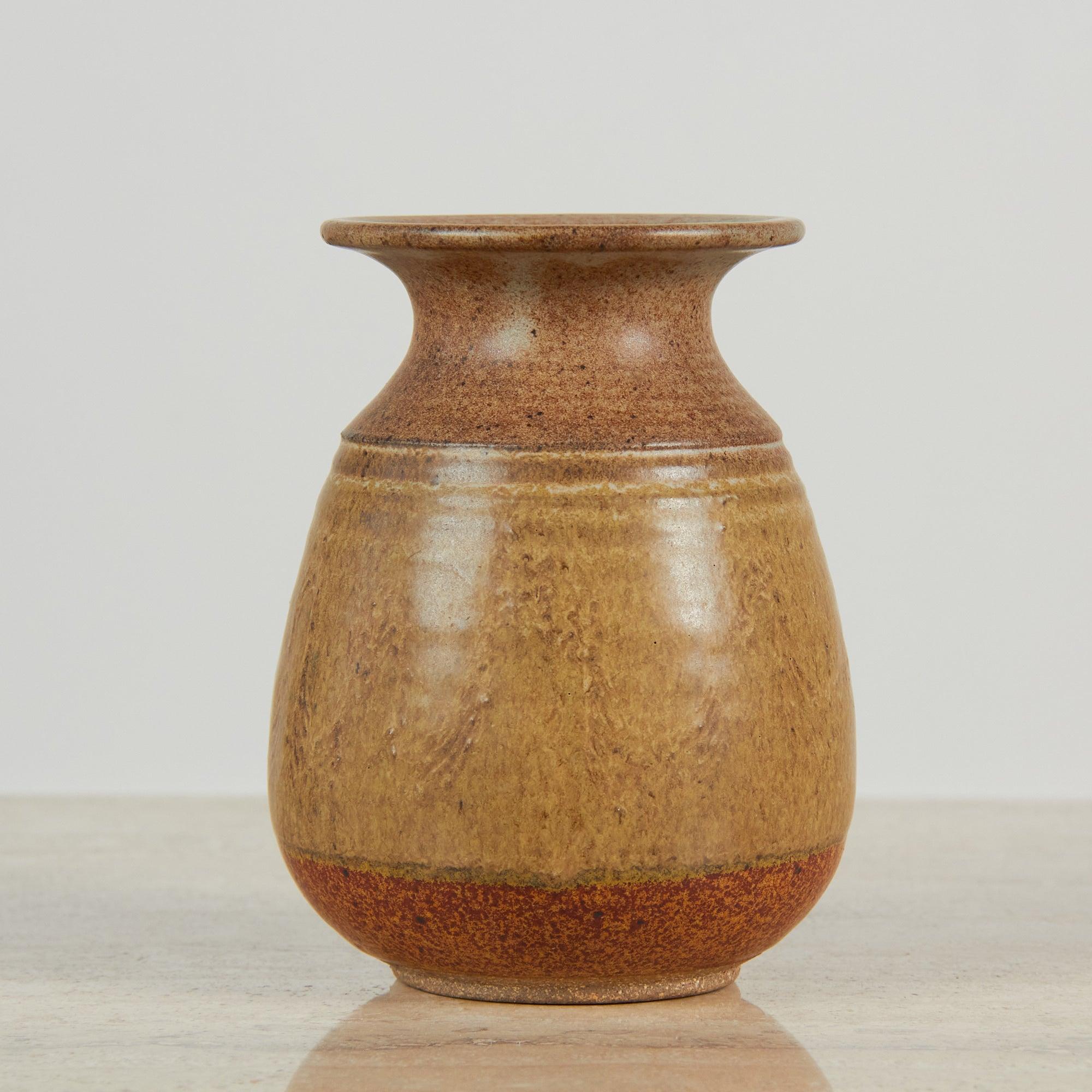American Studio Pottery Stoneware Vessel with Painterly Glaze