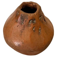 Studio Pottery Stoneware Volcano Shaped Vase by H. Ruiz