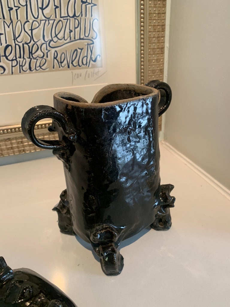 Studio Pottery Storage or Vase Vessel with Lid For Sale at 1stDibs