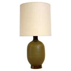 Studio Pottery Table Lamp, Bob Kinzie for Affiliated Craftsmen Attribution