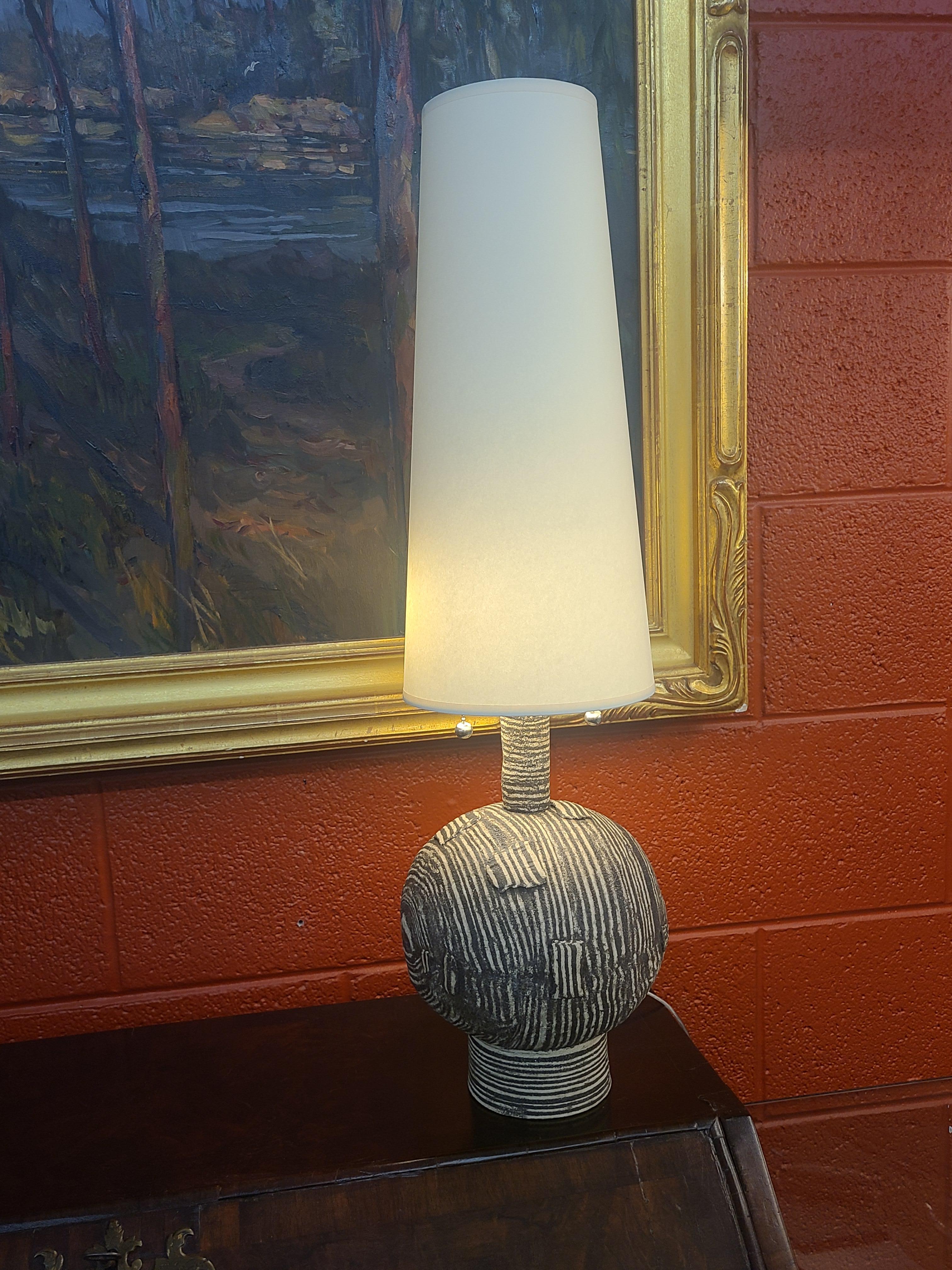 Contemporary Studio Pottery Table Lamp by Lewis Trimble For Sale