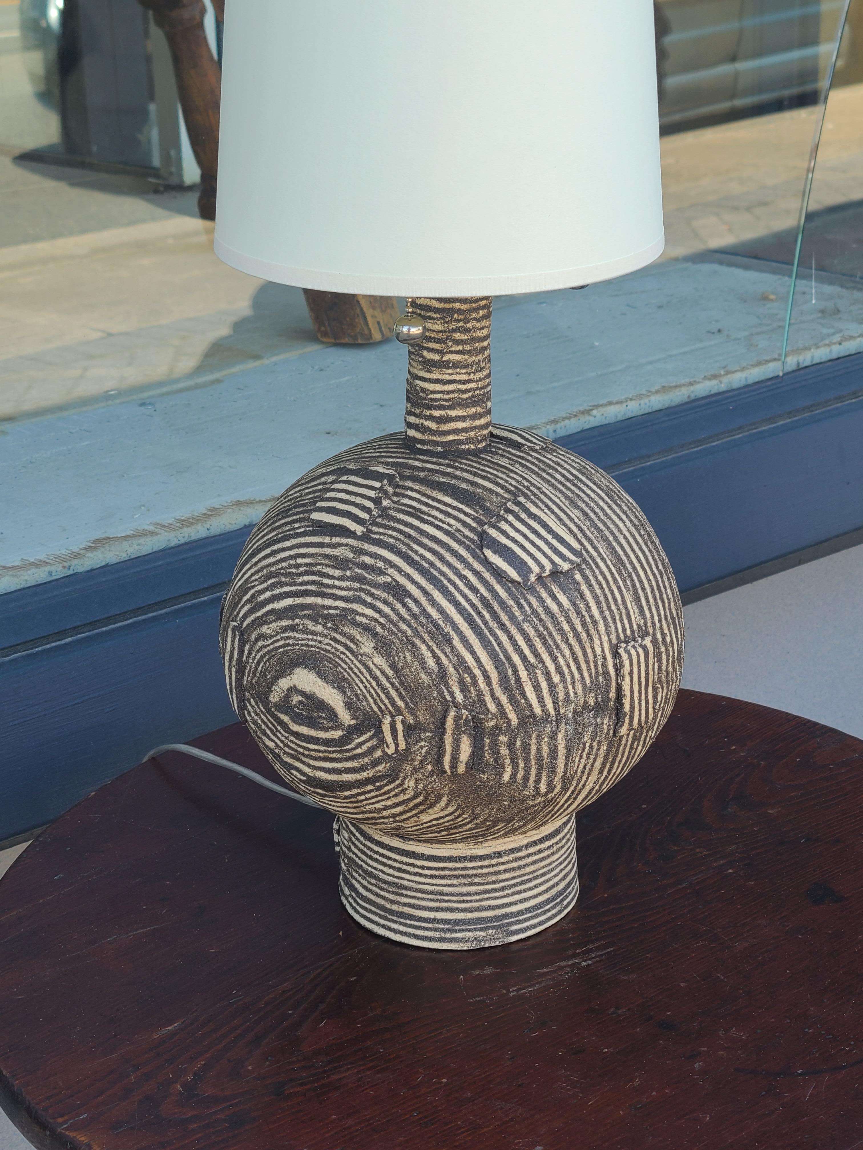 Studio Pottery Table Lamp by Lewis Trimble For Sale 2