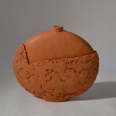 Sculptural Studio Pottery Terracotta Vase