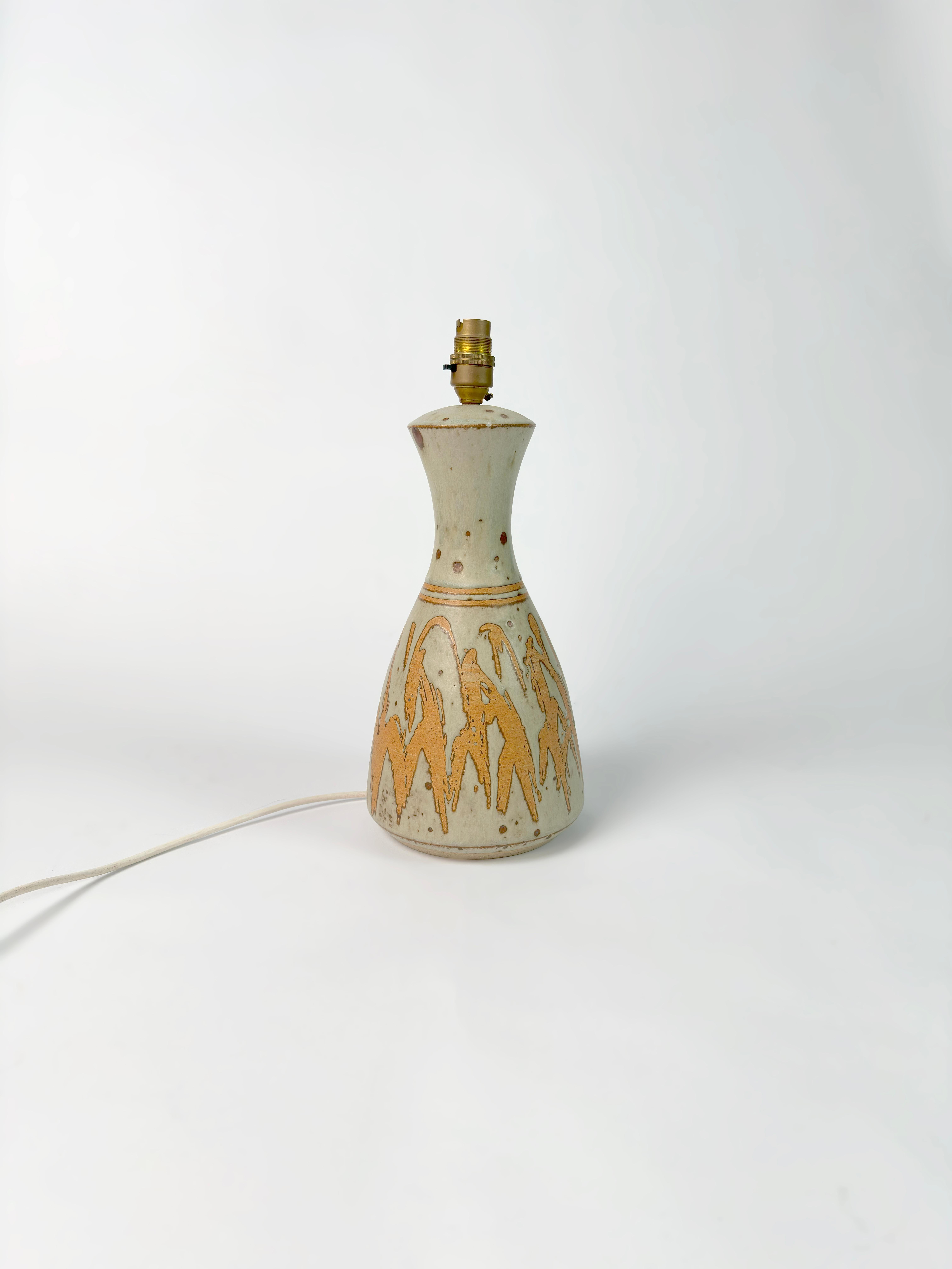 Studio Pottery Terracotta Lamp Base by Graeme James, Chipping Campden c. 1980s For Sale 2