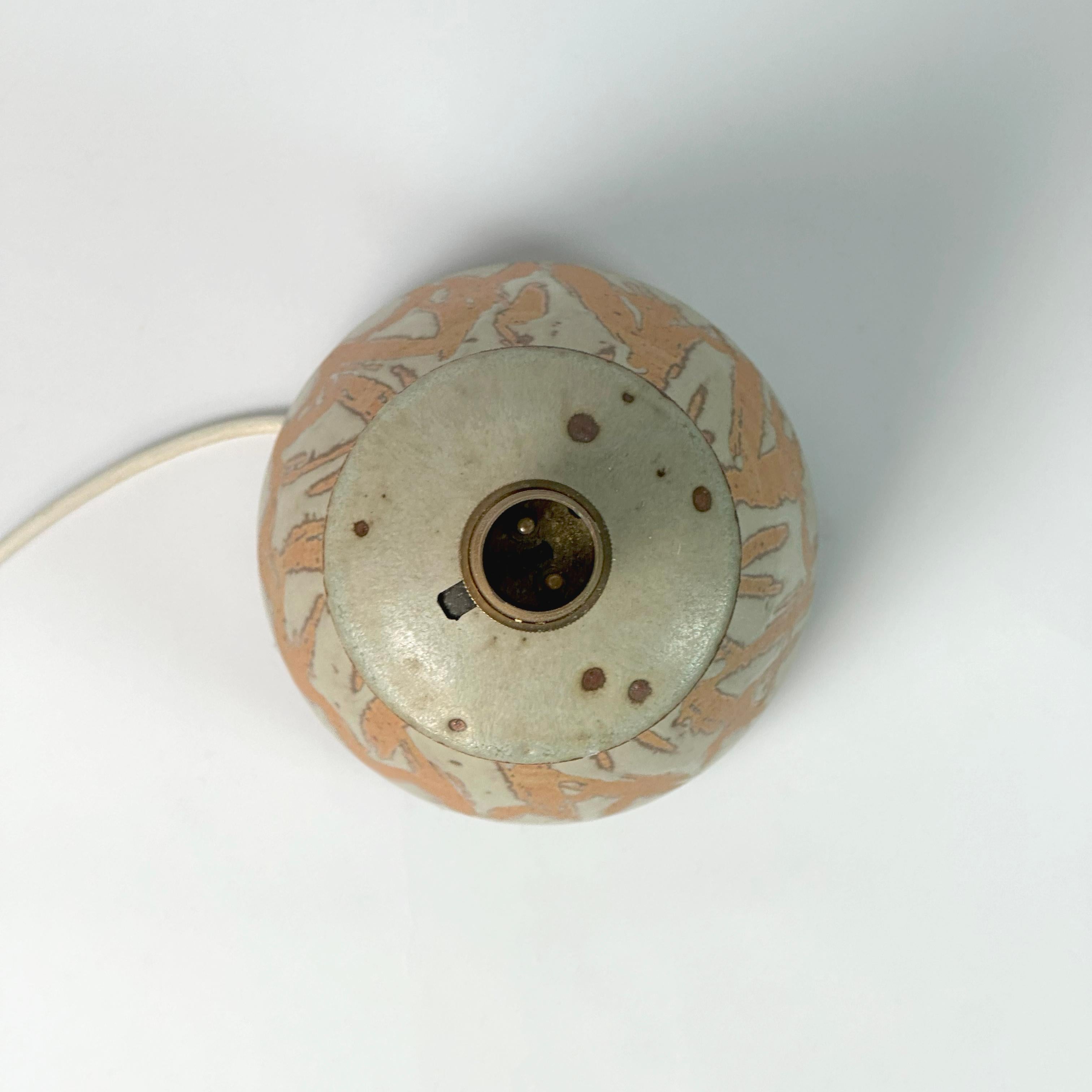 Hand-Crafted Studio Pottery Terracotta Lamp Base by Graeme James, Chipping Campden c. 1980s For Sale