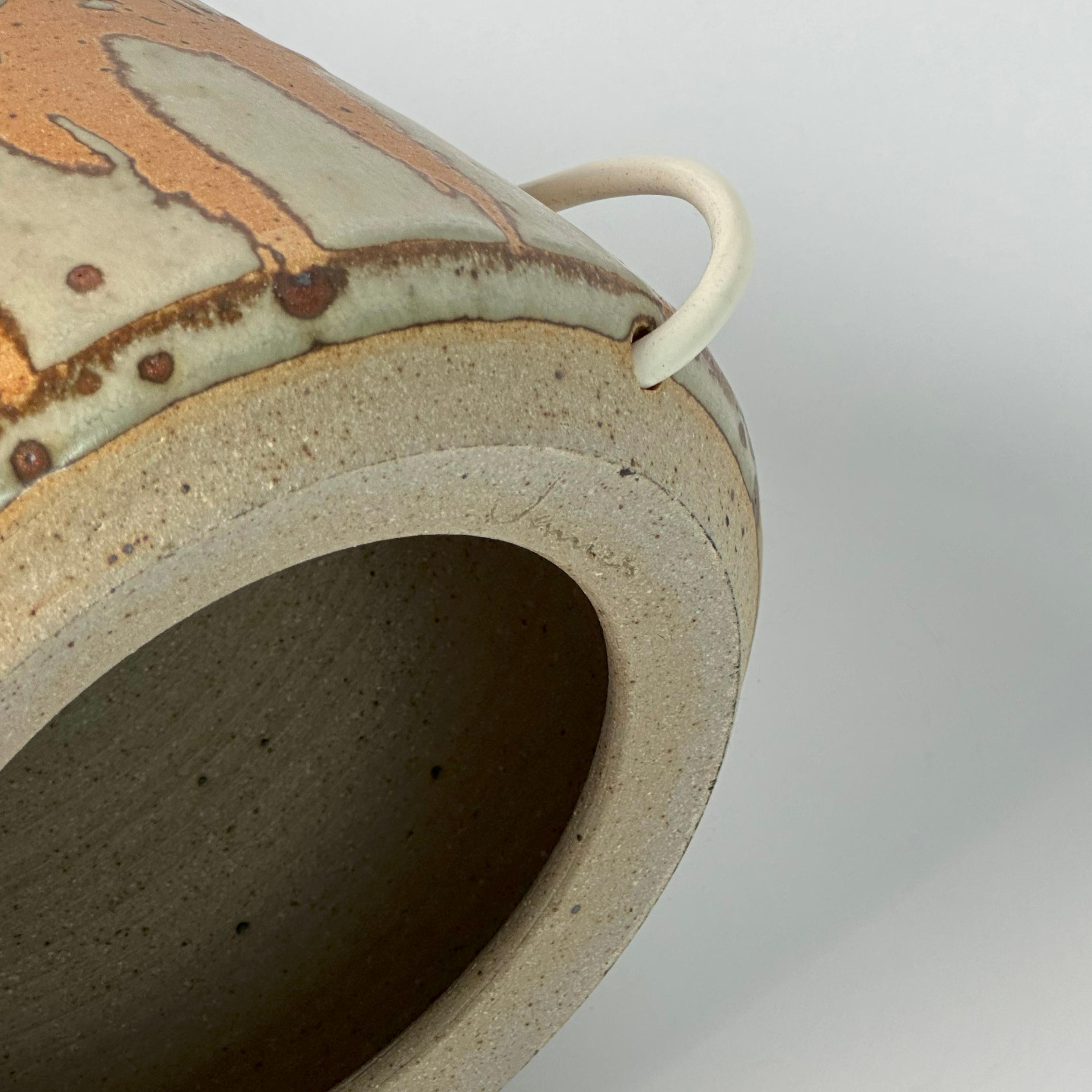 20th Century Studio Pottery Terracotta Lamp Base by Graeme James, Chipping Campden c. 1980s For Sale