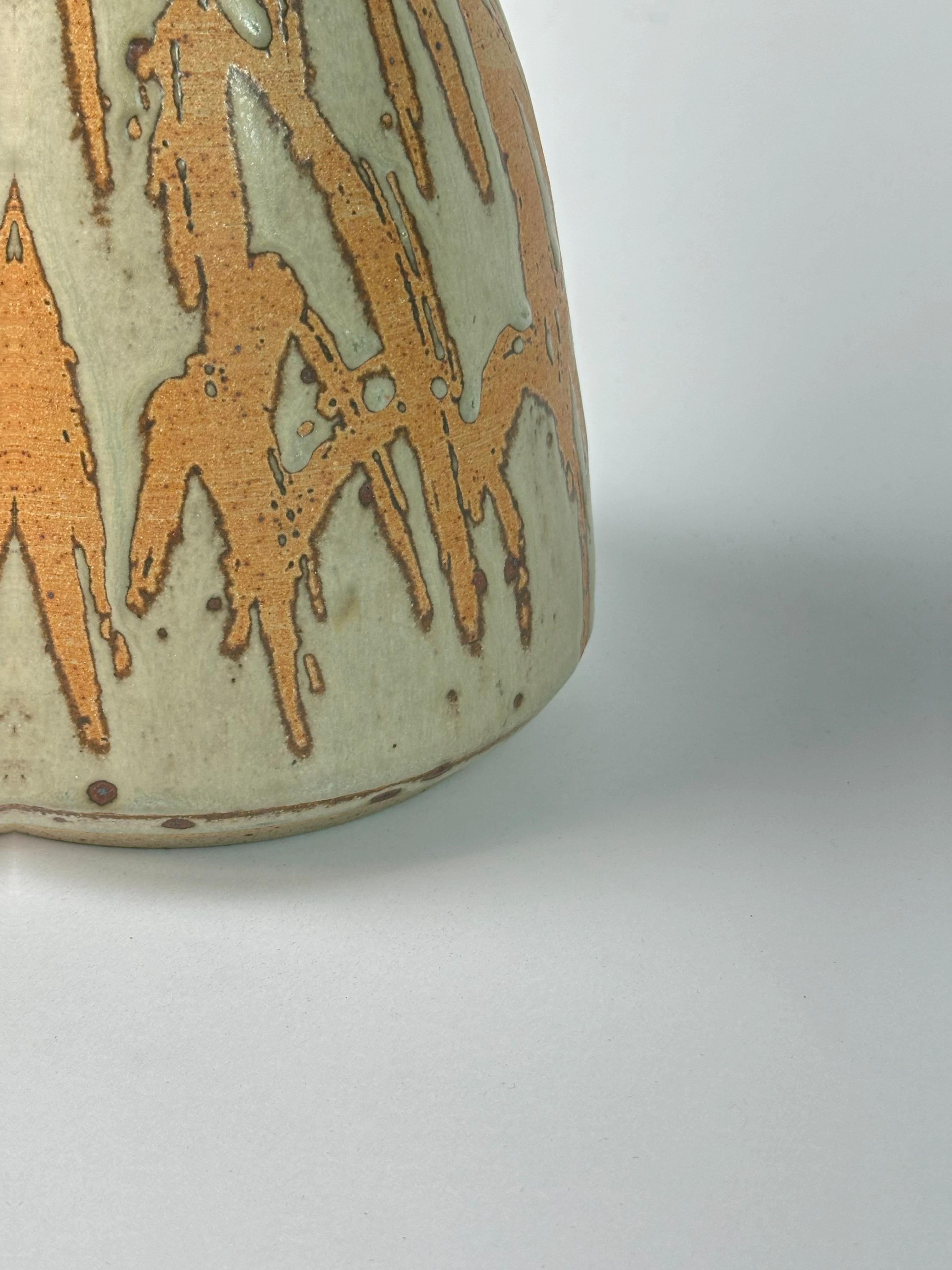 Studio Pottery Terracotta Lamp Base by Graeme James, Chipping Campden c. 1980s For Sale 1