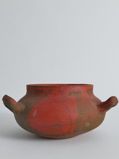 Studio Pottery Three-Handled Earthenware Ceramic Vessel