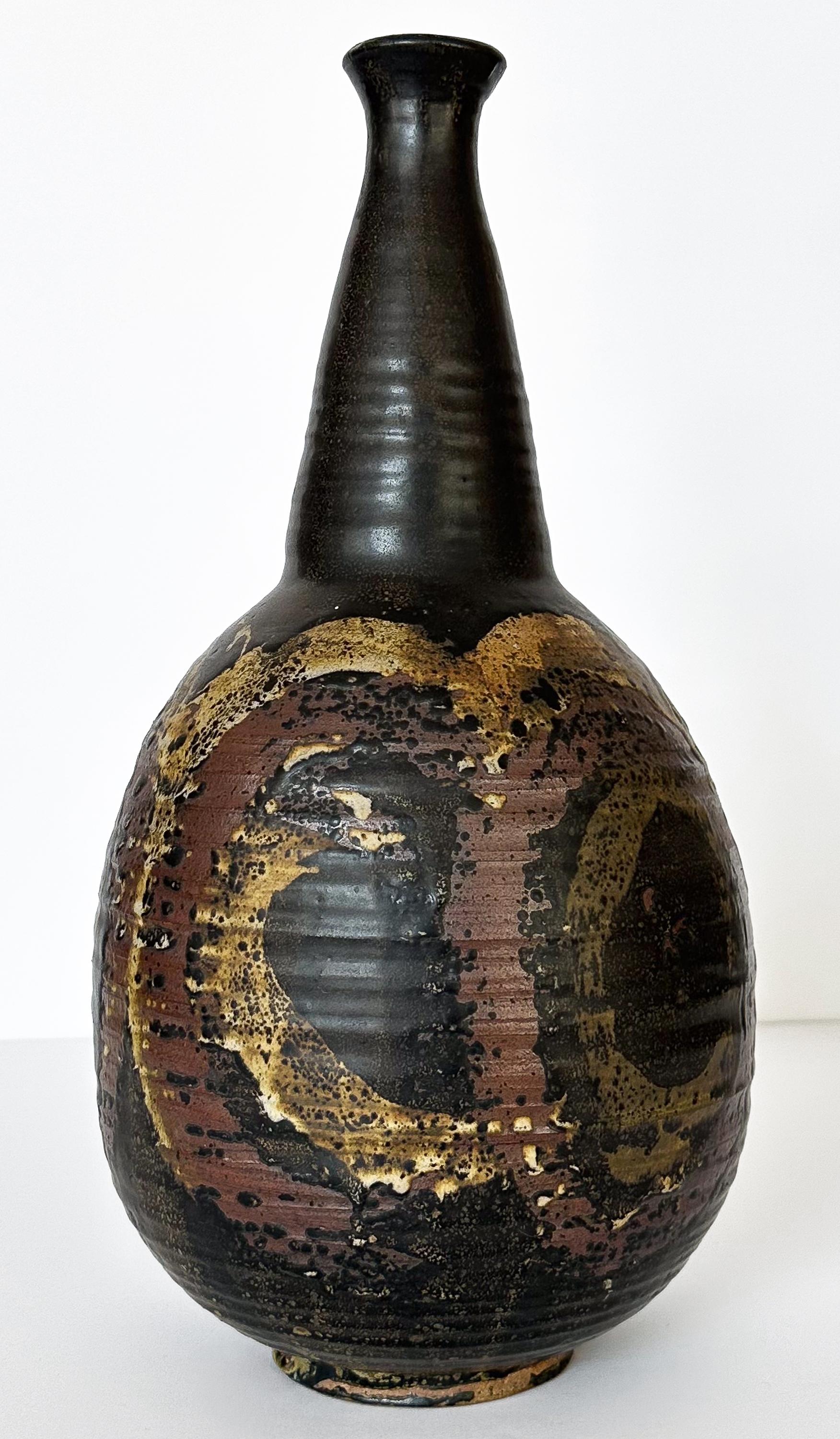 Mid-Century Modern Studio Pottery Vase by Laura Vaughn