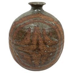 Studio Pottery Vase in Asian Style