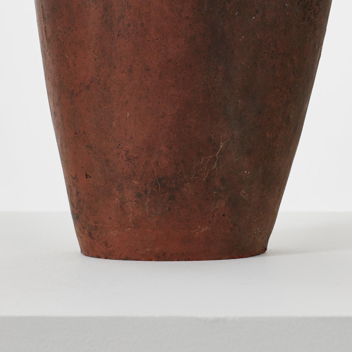 European Studio Pottery Vase in Terracotta, 1970s