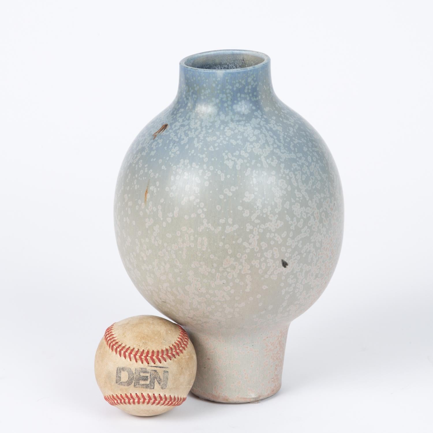 Modern Studio Pottery Vase with Light Ombre Glaze