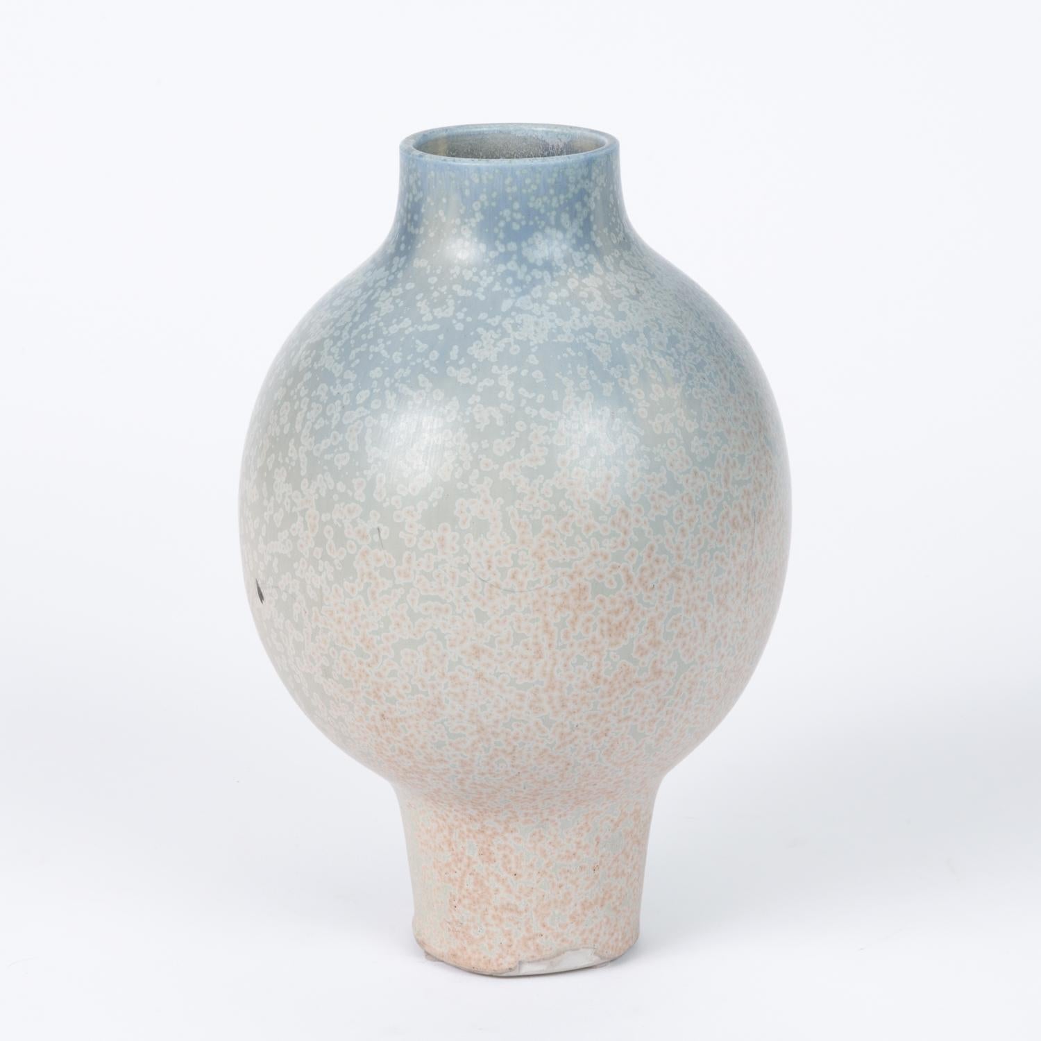 American Studio Pottery Vase with Light Ombre Glaze