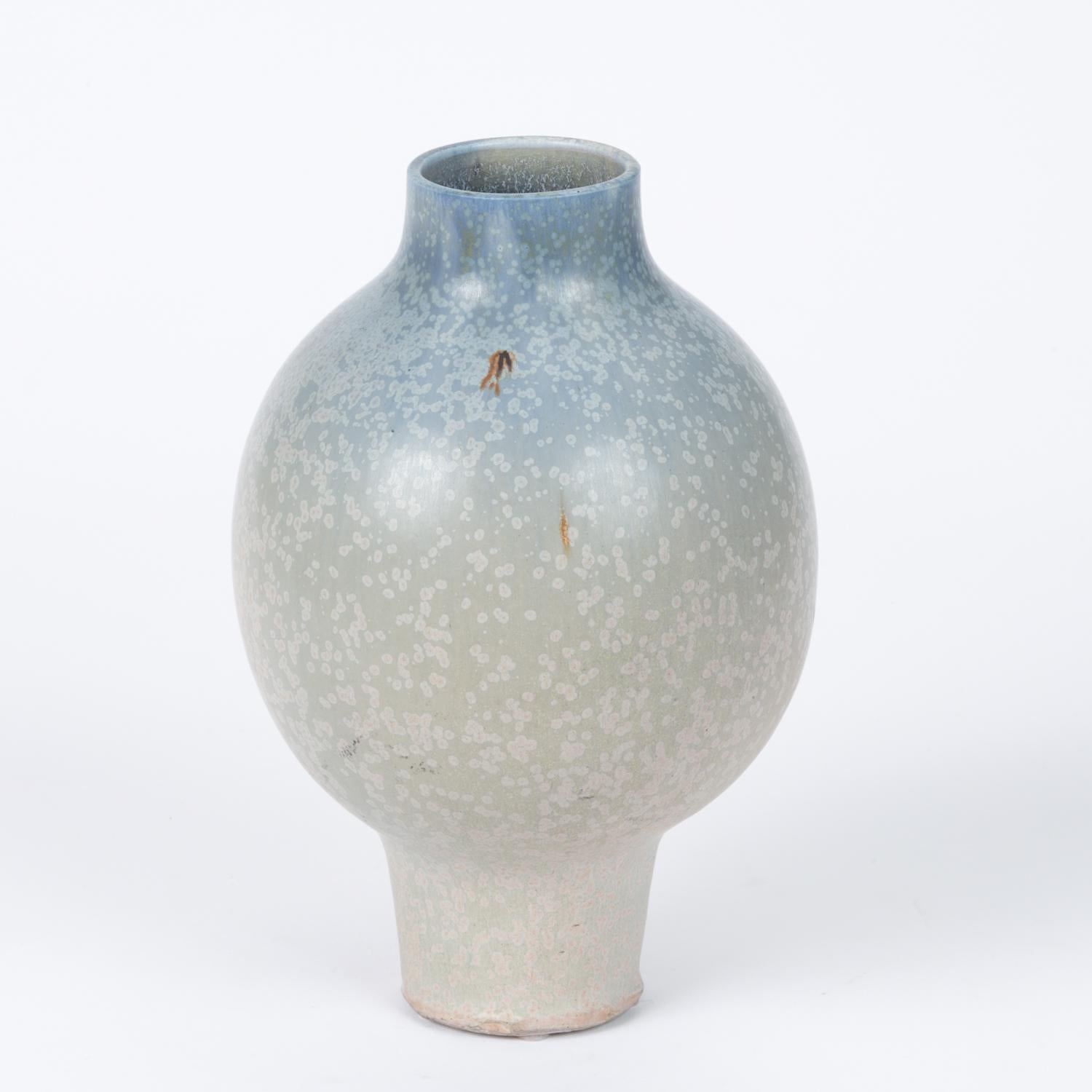 Studio Pottery Vase with Light Ombre Glaze In Good Condition In Los Angeles, CA