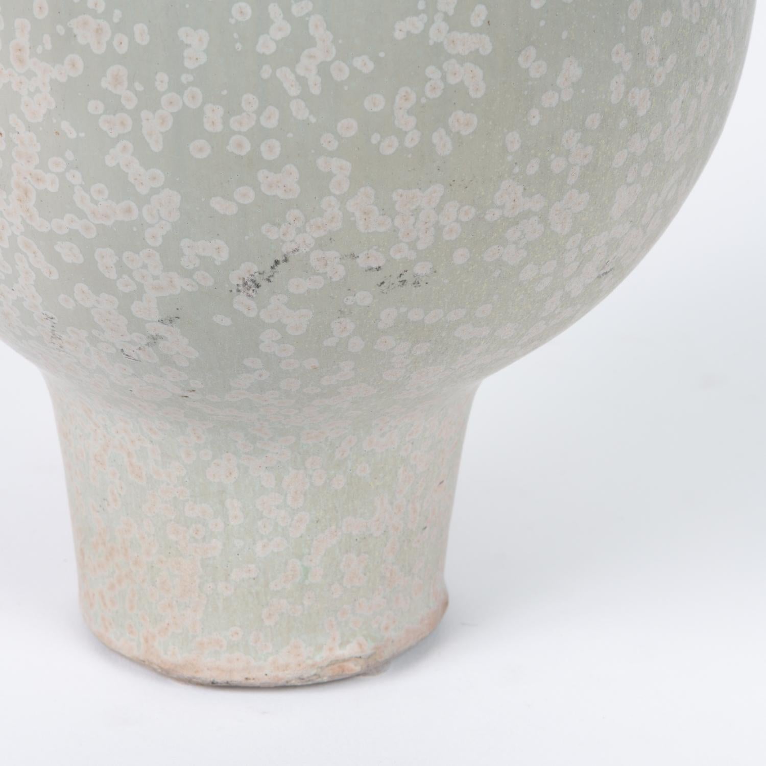 Ceramic Studio Pottery Vase with Light Ombre Glaze