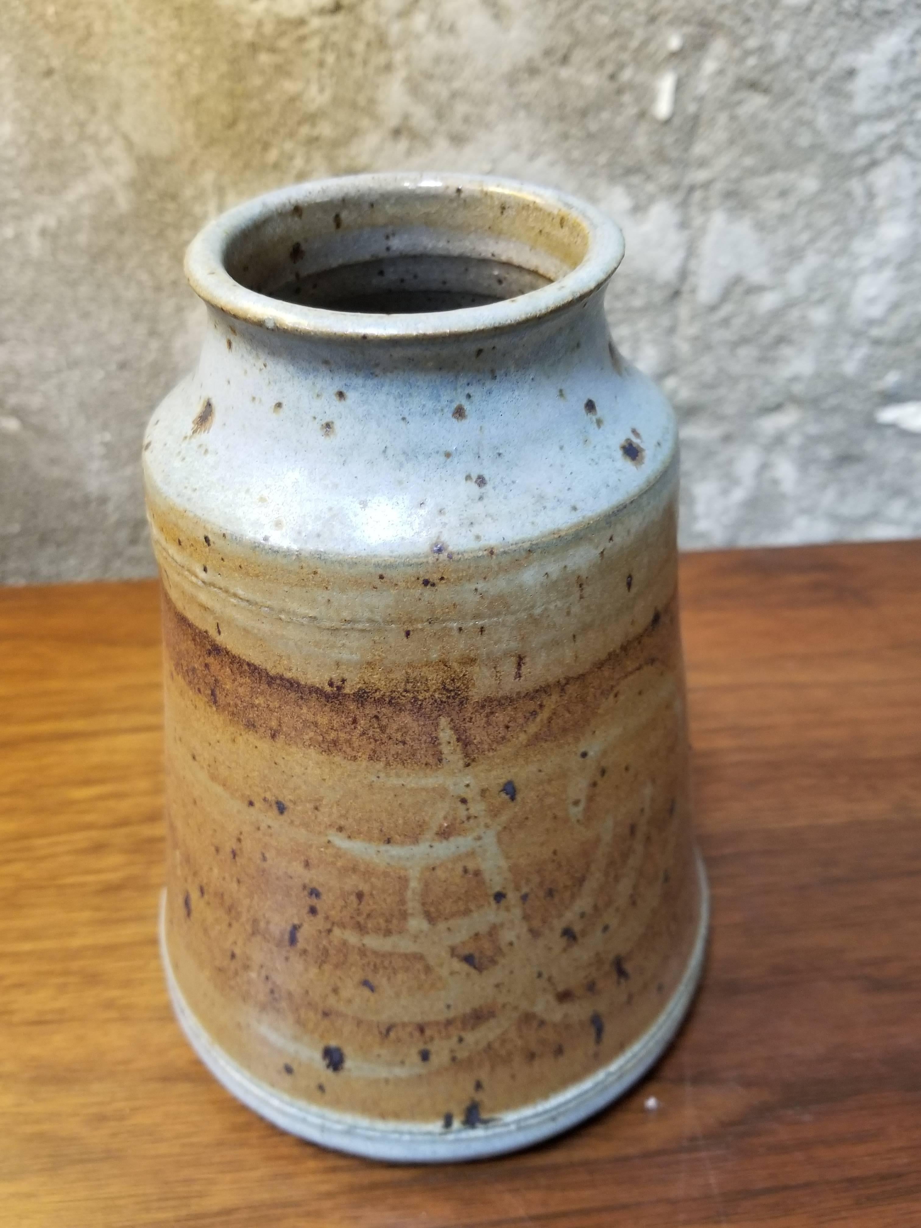 American Studio Pottery Vessel by Herman Volz For Sale